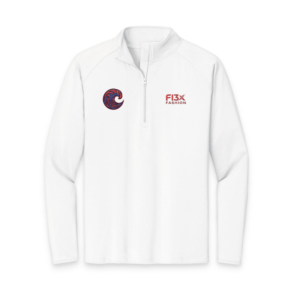 Embroidered Men's Quarter-Zip Pullover — FISX Racing Logo