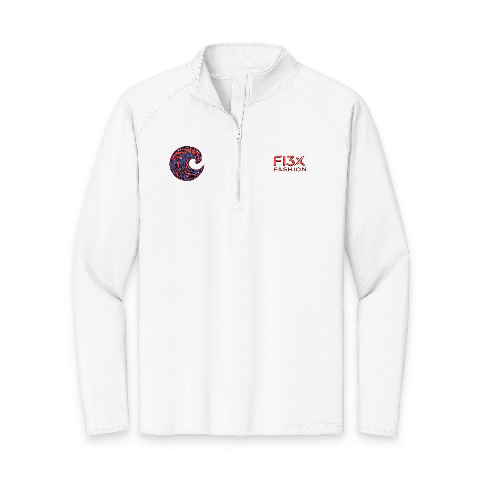 Embroidered Men's Quarter-Zip Pullover — FISX Racing Logo