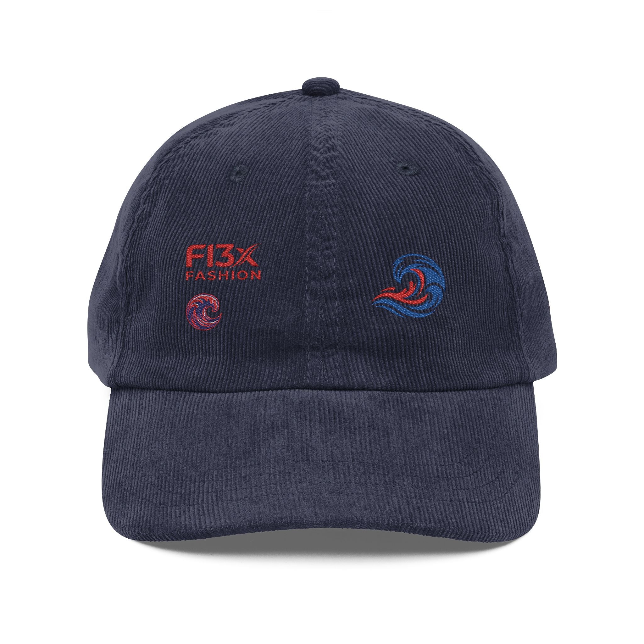 Vintage Corduroy Embroidered Cap — Retro Washed Baseball Hat