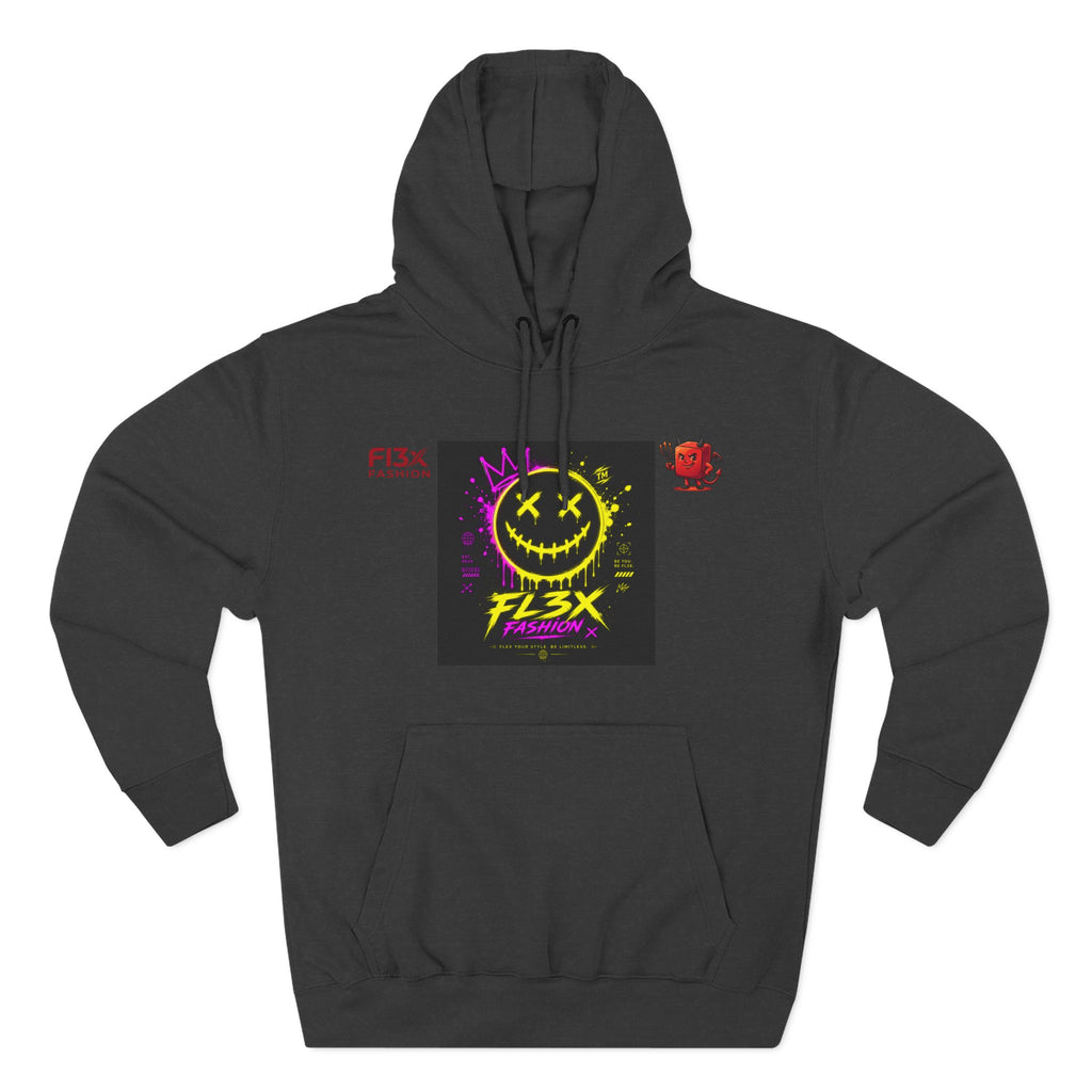 Smiley Neon Graphic Hoodie — FL3X Fashion Streetwear