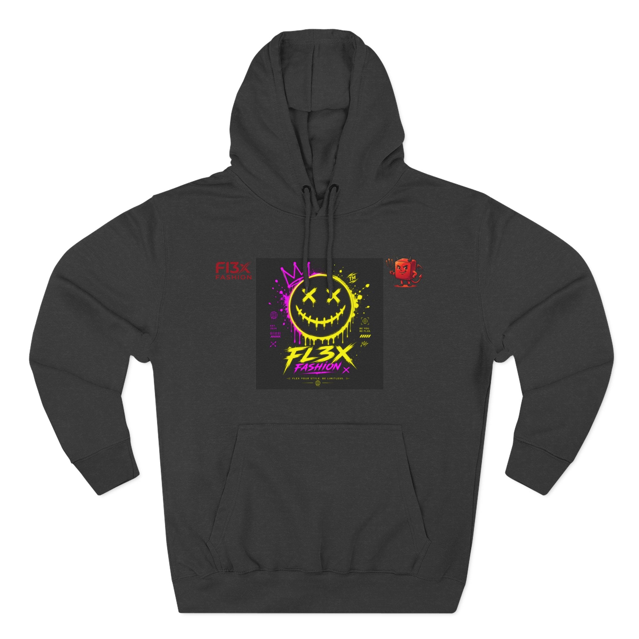 Smiley Neon Graphic Hoodie — FL3X Fashion Streetwear