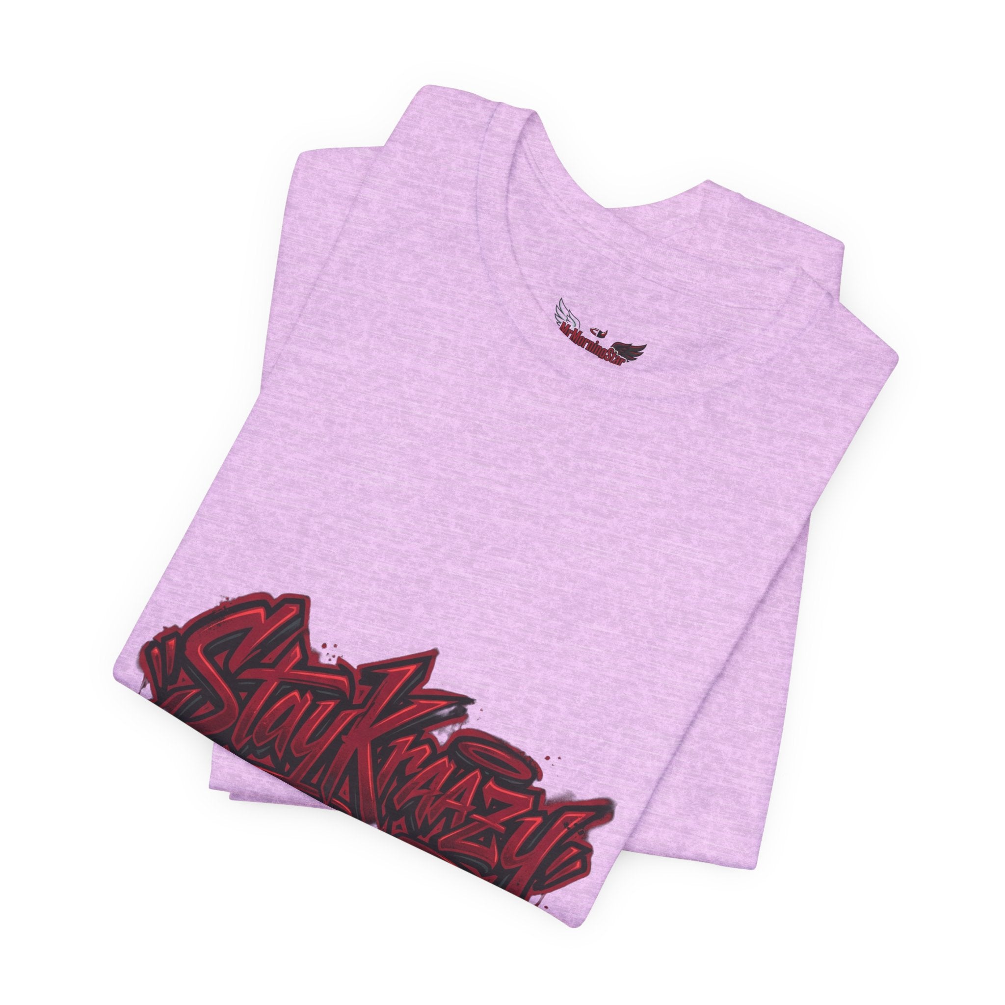 Stay Krazi Graffiti Tee — Red 17 Streetwear T‑Shirt