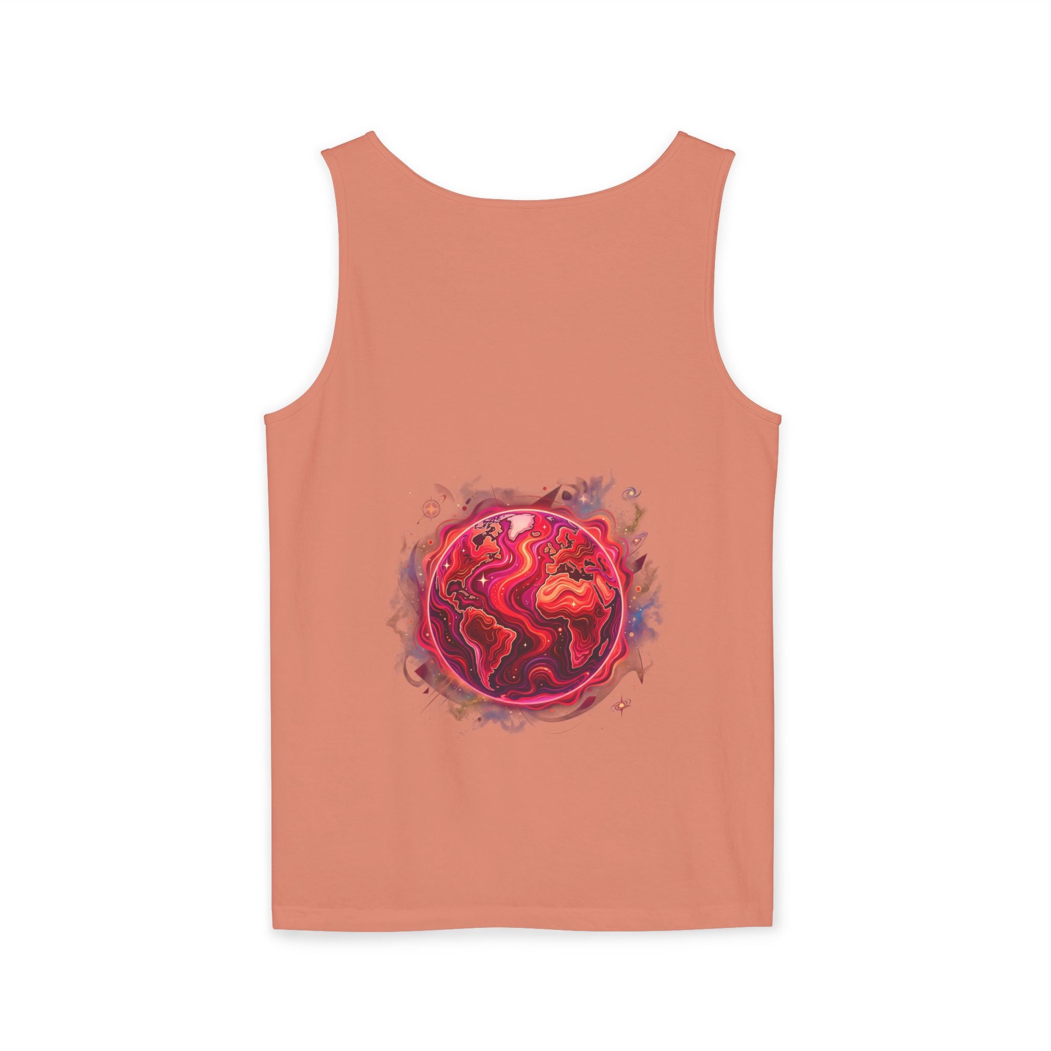 Red Planet Graphic Tank Top — '17/17' Streetwear Planet Design