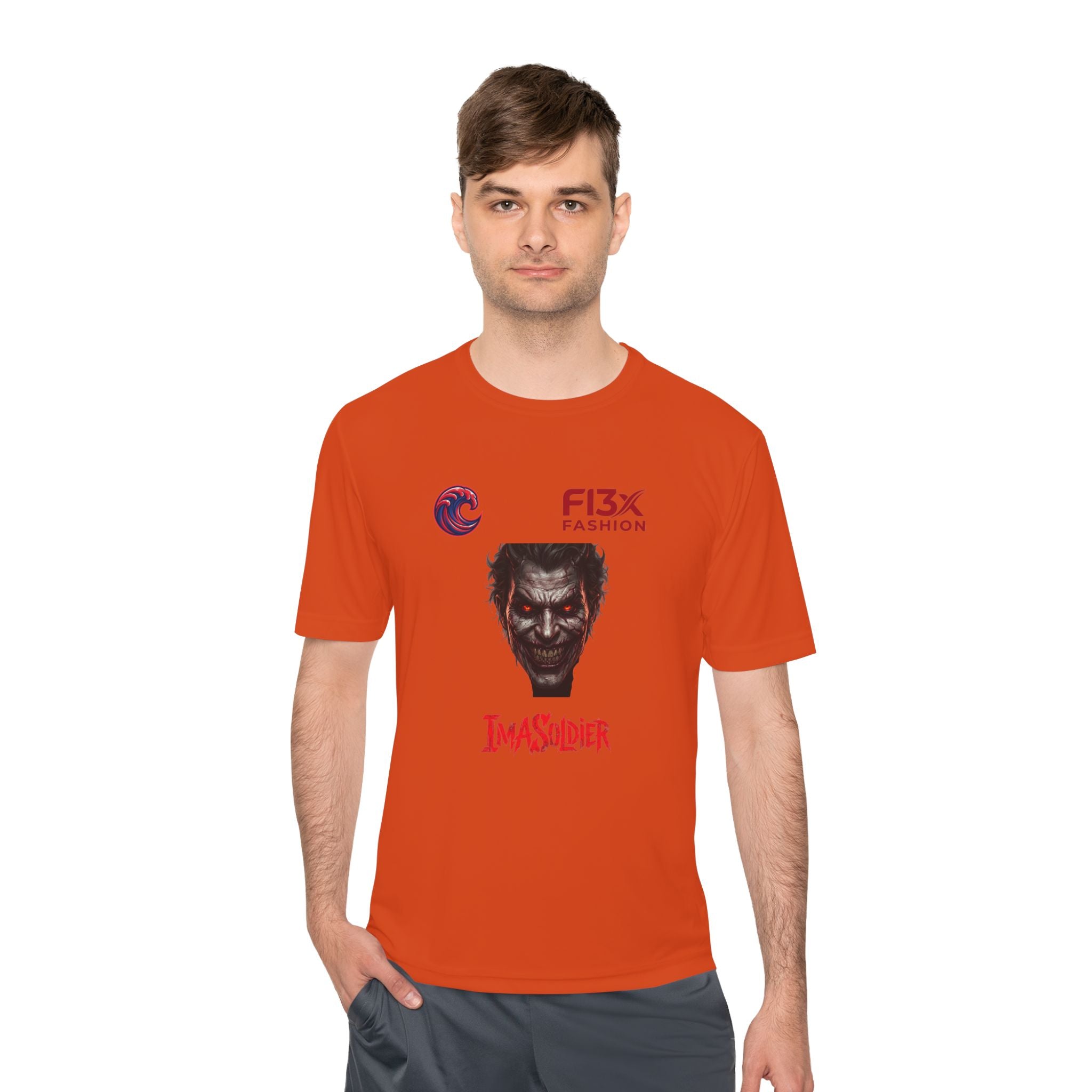 ImaSoldier Graphic Tee — Dark Joker Face Logo Moisture‑Wicking Shirt