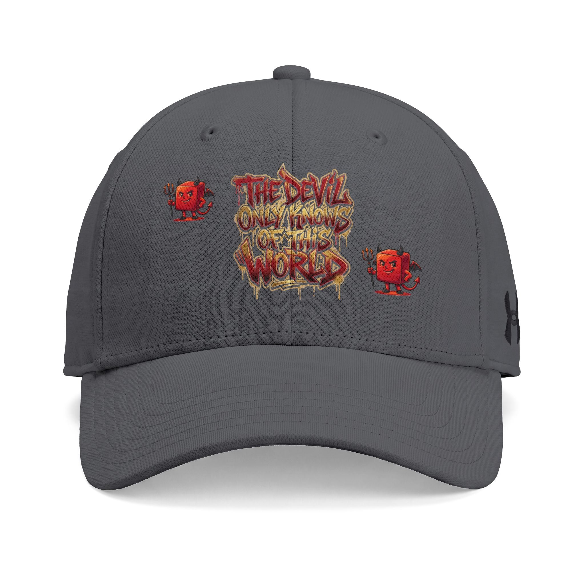 Under Armour Blitzing Cap — Grunge 'The Devils Own' Graphic Baseball Hat