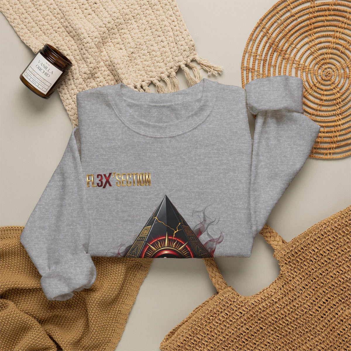 All-Seeing Eye Pyramid Sweatshirt — "Visio Et Imperium" Graphic Crewneck