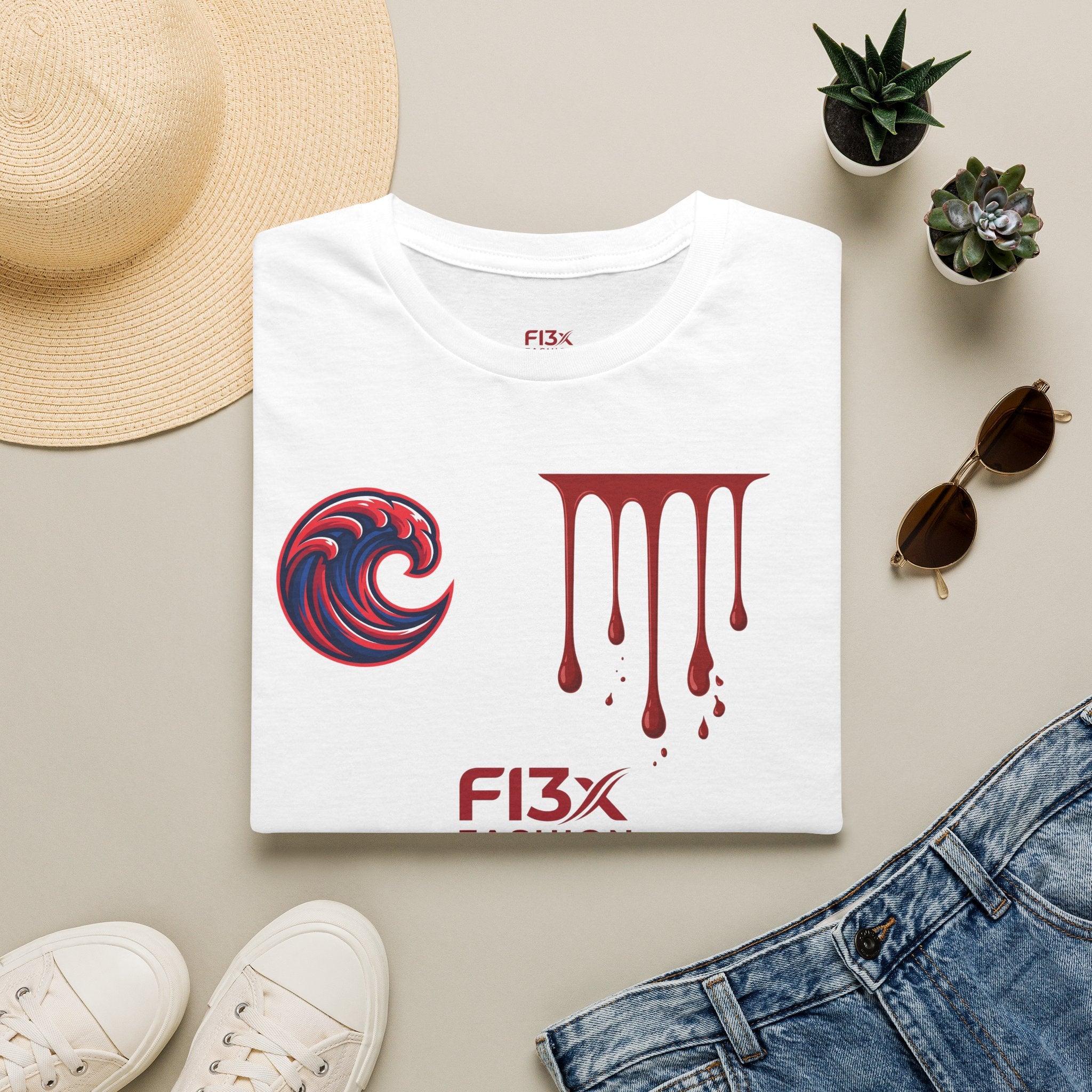 Graphic Tee — F13x Fashion Drip & Wave Design