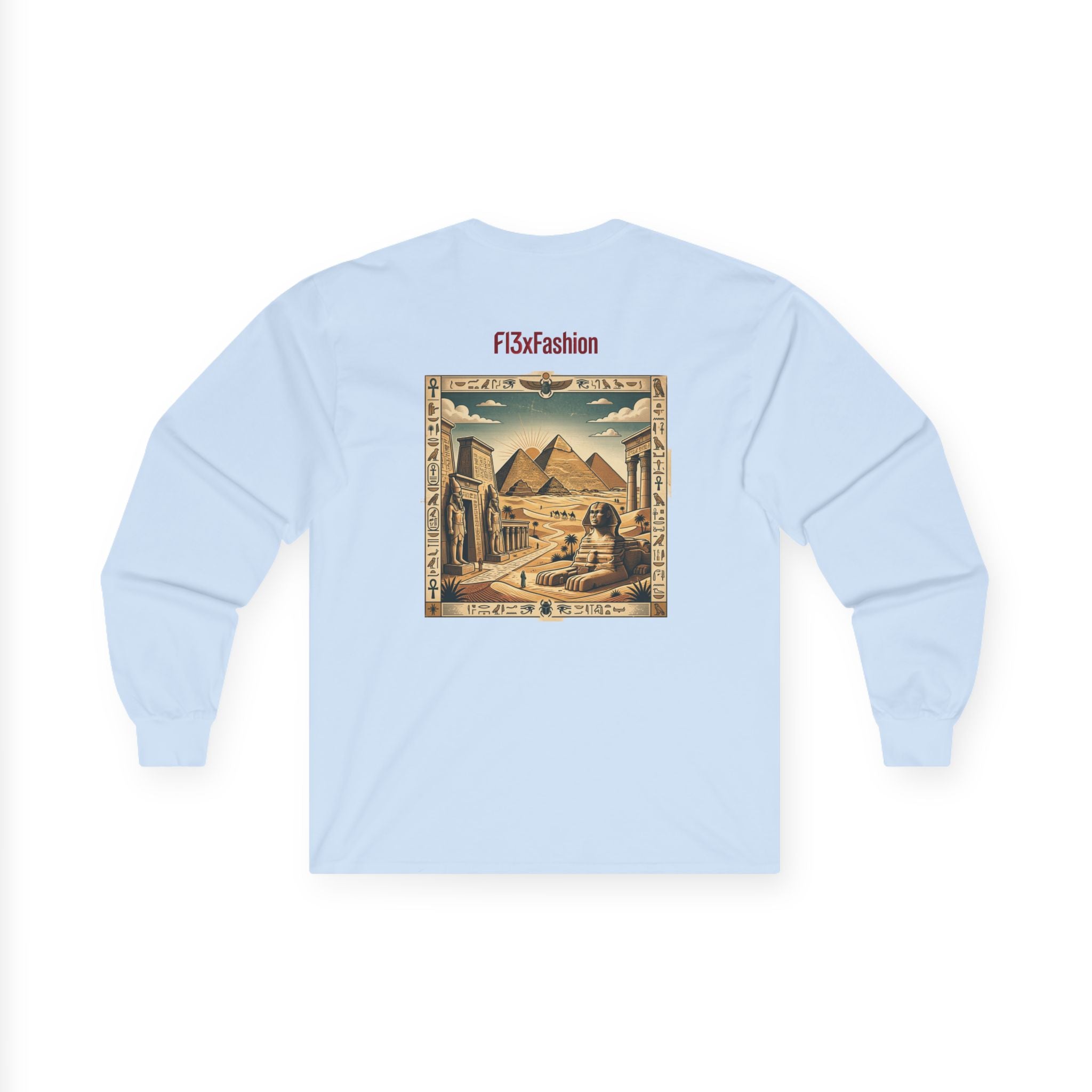 Egyptian Pyramids Vintage Graphic Long Sleeve Tee