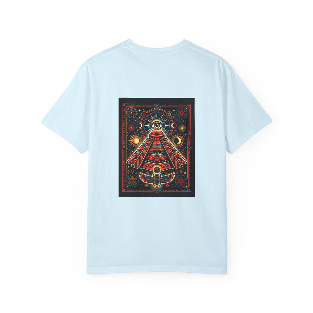 Graphic T-Shirt — Occult Pyramid Eye Design with 'Fix Fashion' Patch