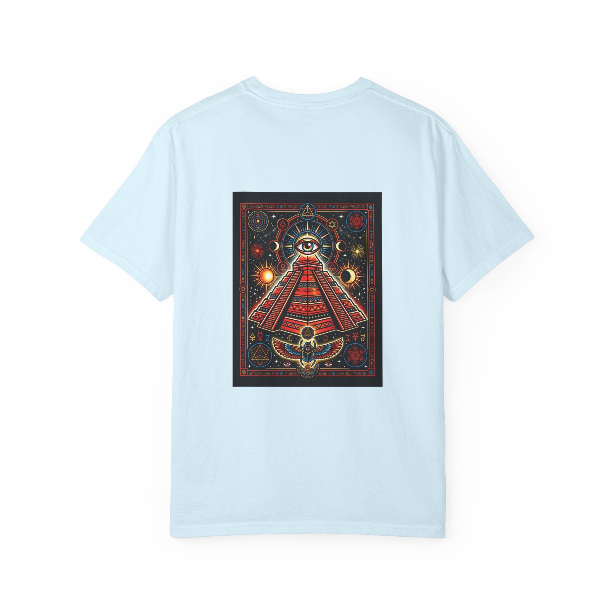 Graphic T-Shirt — Occult Pyramid Eye Design with 'Fix Fashion' Patch