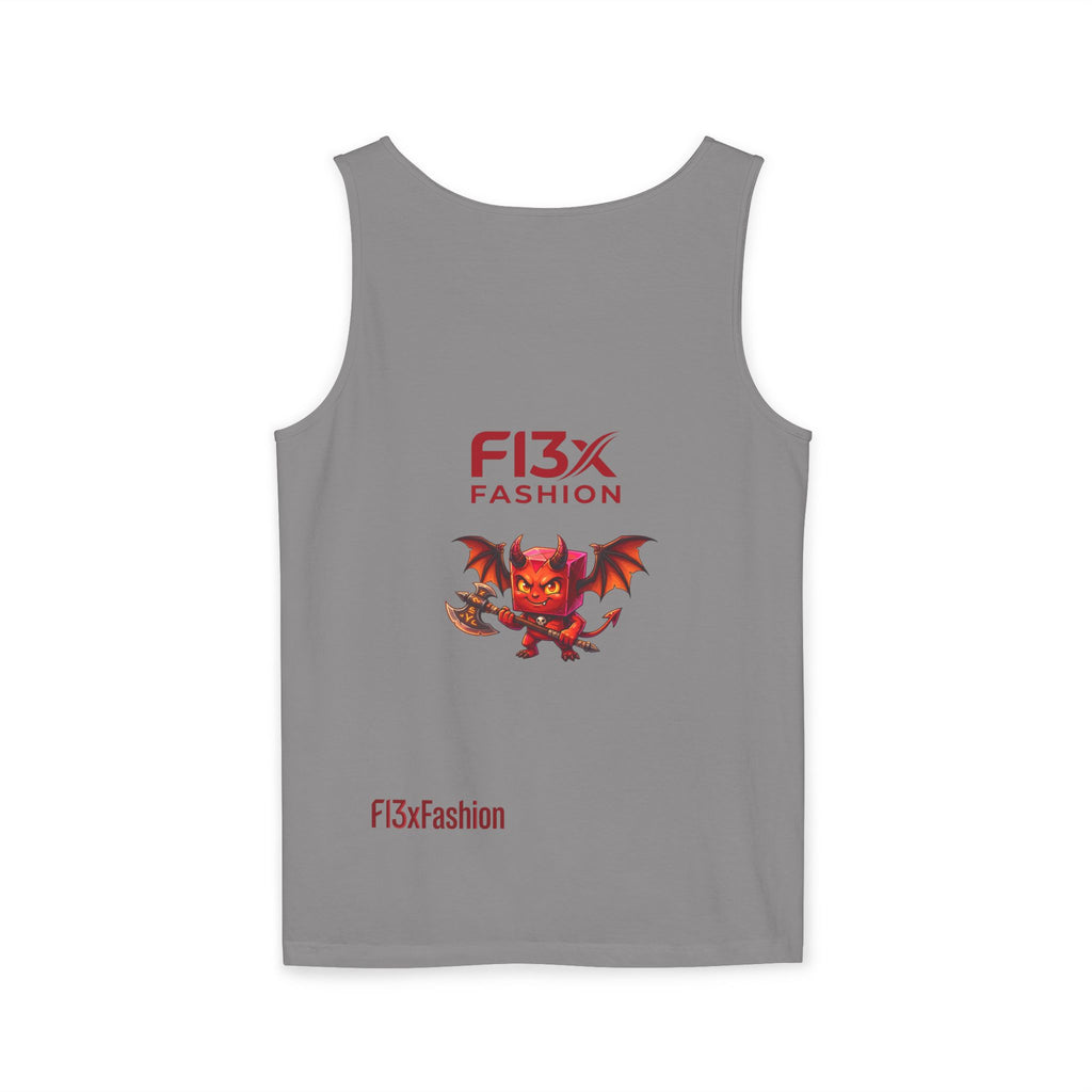 FL3X Fashion Graphic Tank Top — Neon Smiley & Devil Logo Streetwear