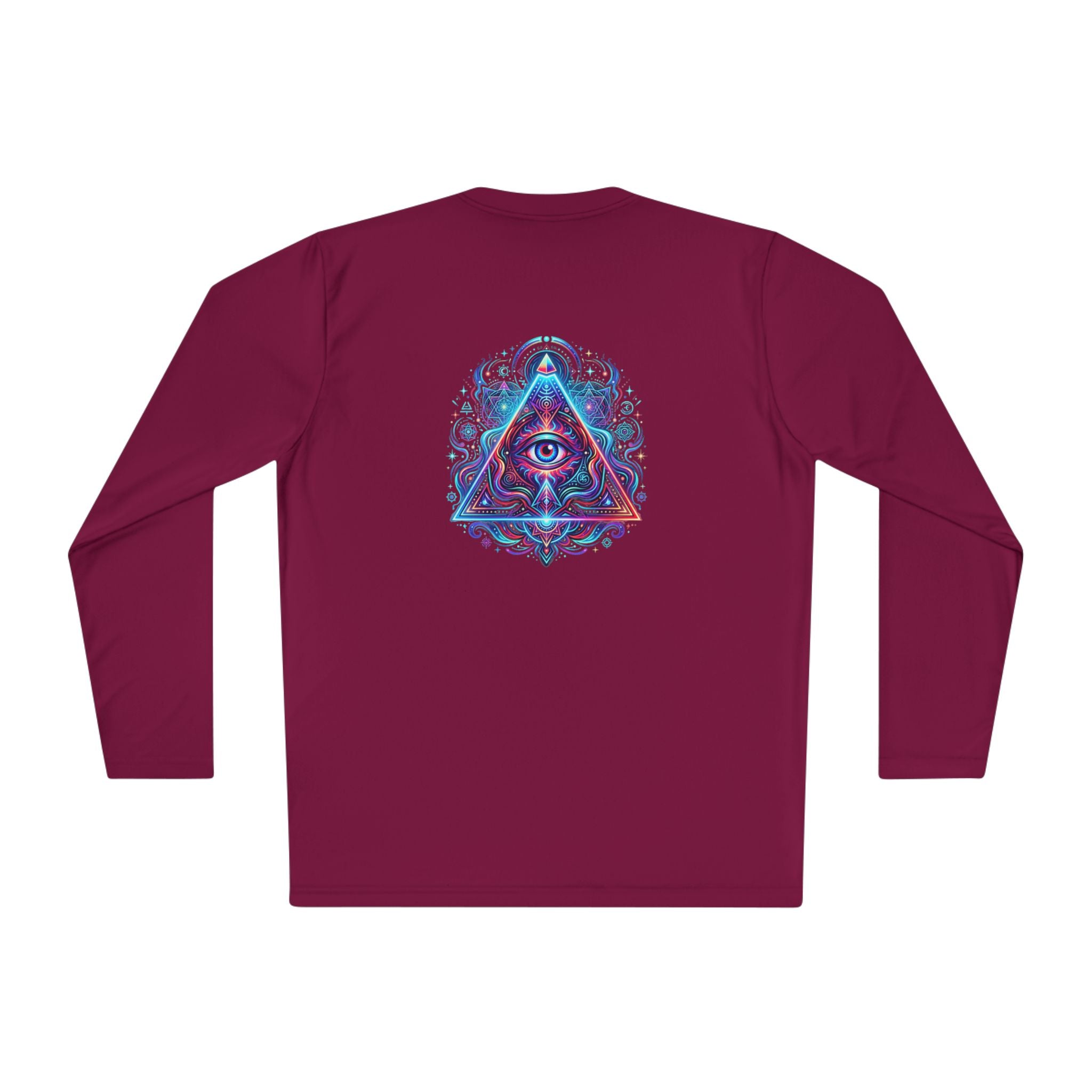 All-Seeing Eye Triangle Long Sleeve Tee — Psychedelic Mystic Graphic Shirt