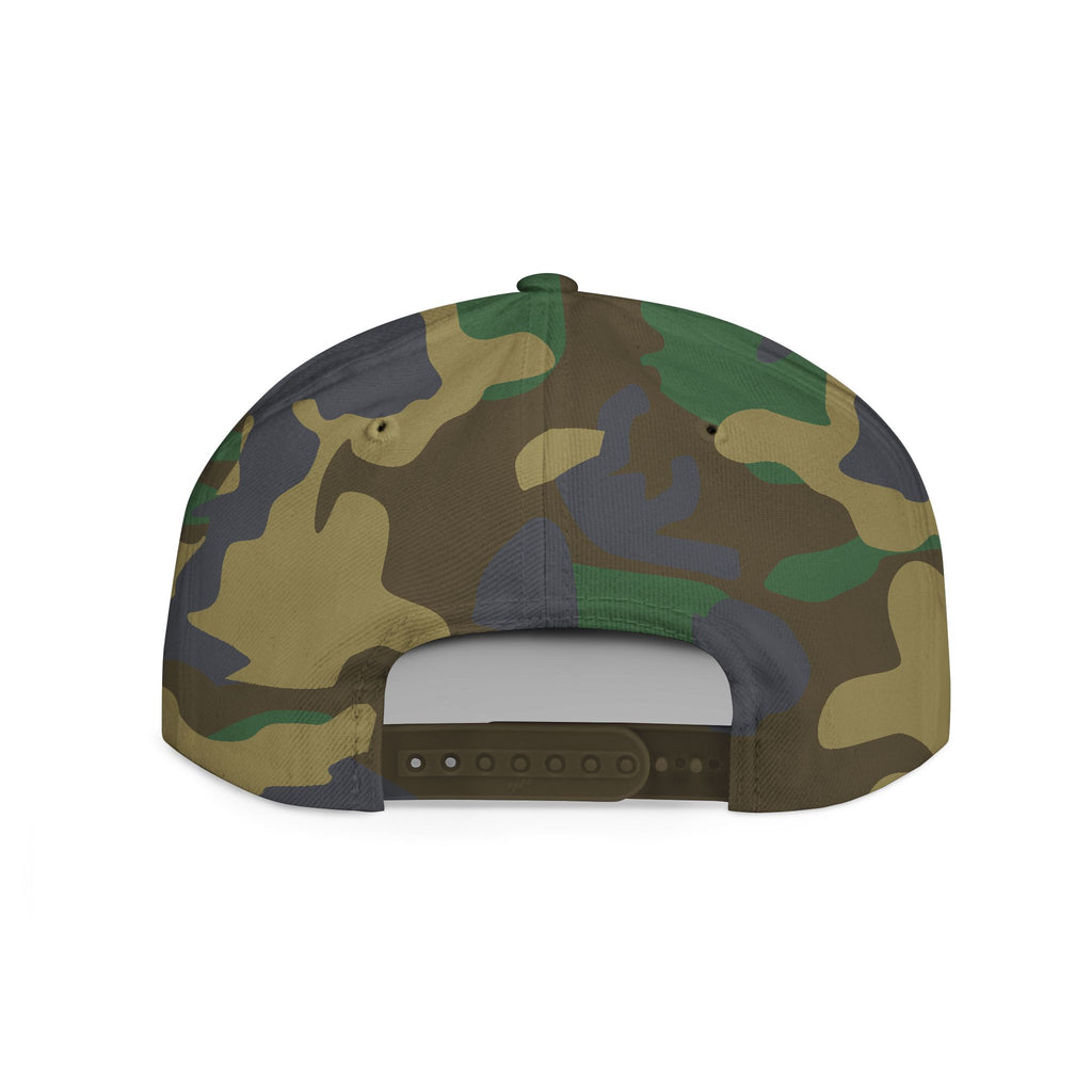 Snapback Hat — Red Graffiti Logo Flat Bill Cap