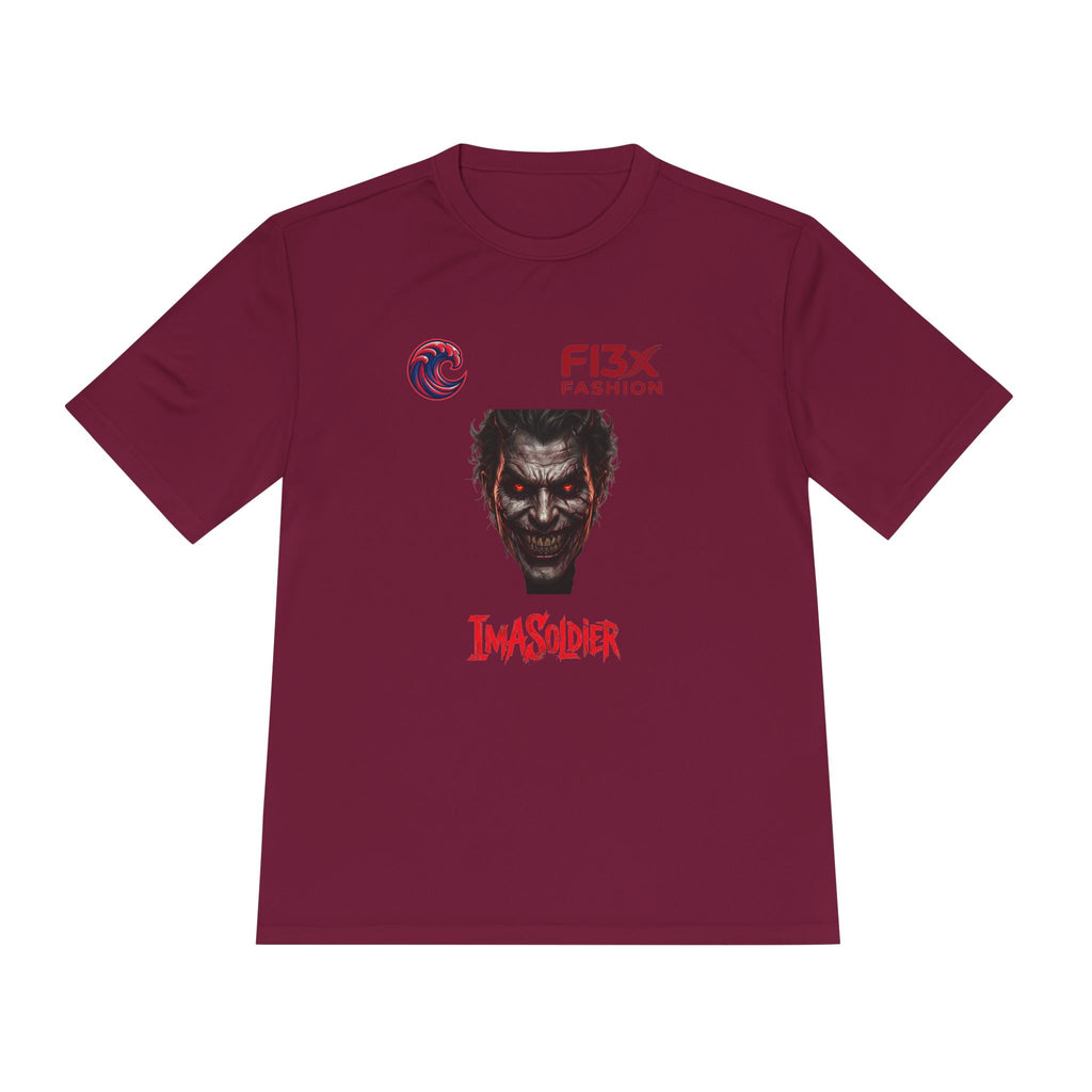 ImaSoldier Graphic Tee — Dark Joker Face Logo Moisture‑Wicking Shirt