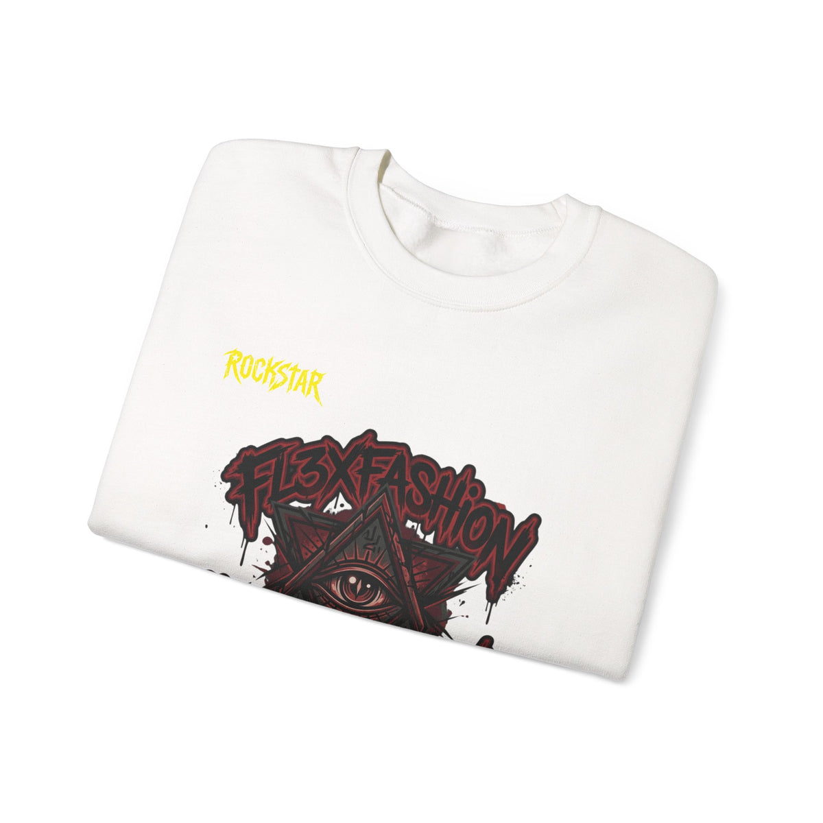 Graphic Crewneck Sweatshirt — Dark Eye Pyramid Streetwear Design