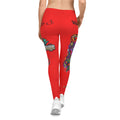 Graffiti Red Leggings — Bold Street Art Print Women's Leggings