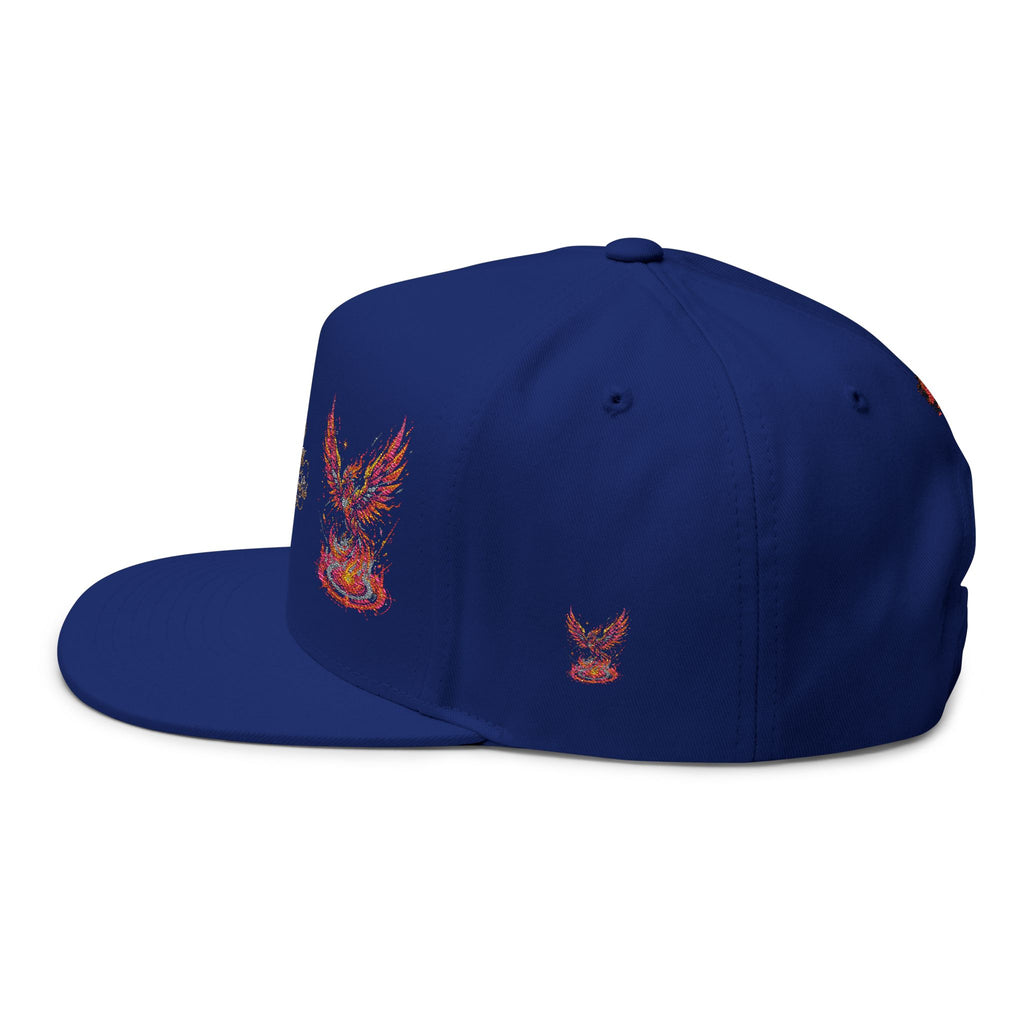 Embroidered Phoenix Flat Bill Cap — F13X Fashion Streetwear Snapback