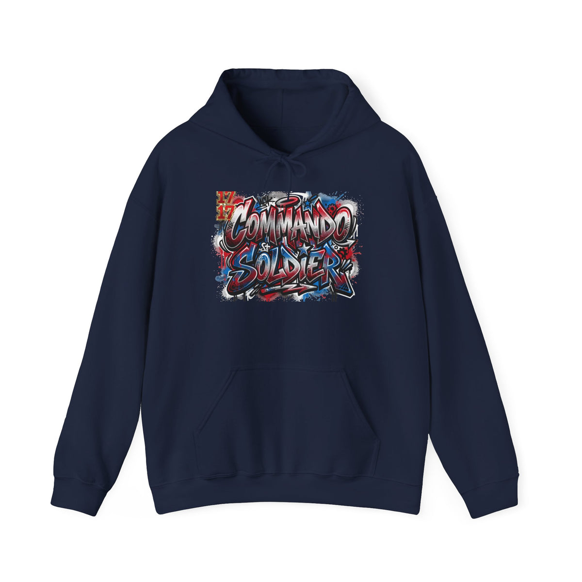 Commander Soldiers Hoodie — Urban Graffiti Military Tribute Sweatshirt