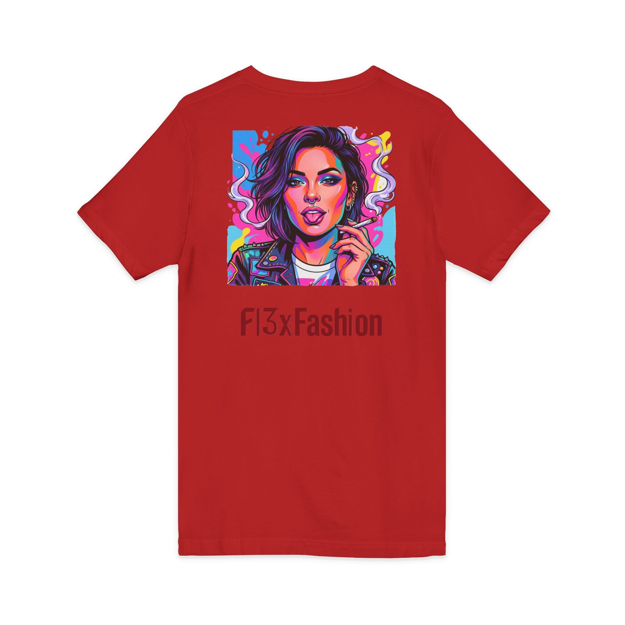 Pop Art Portrait V-Neck Tee — FI3xFashion Graphic T-Shirt