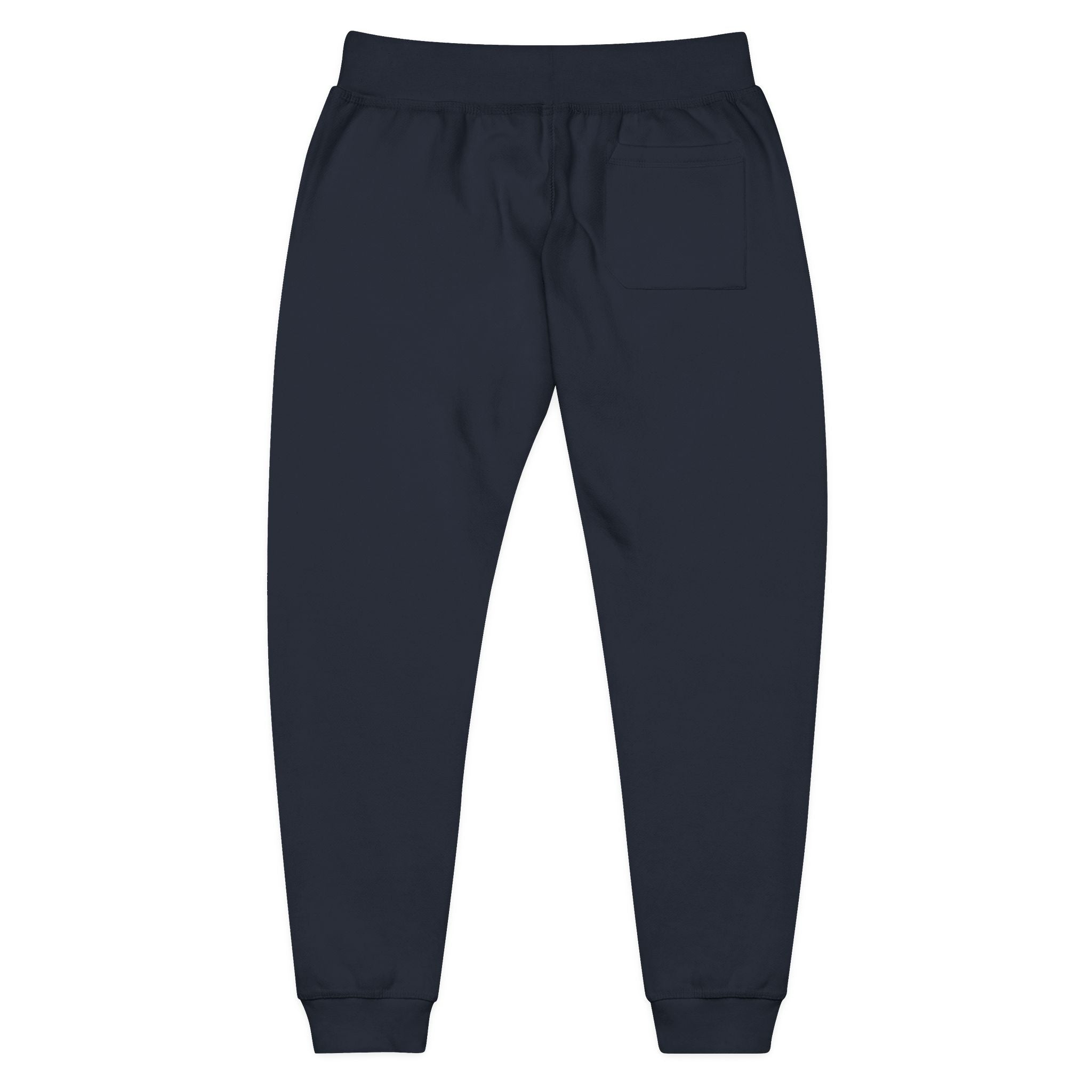 Embroidered Drip Horror Sweatpants — White Fleece Joggers