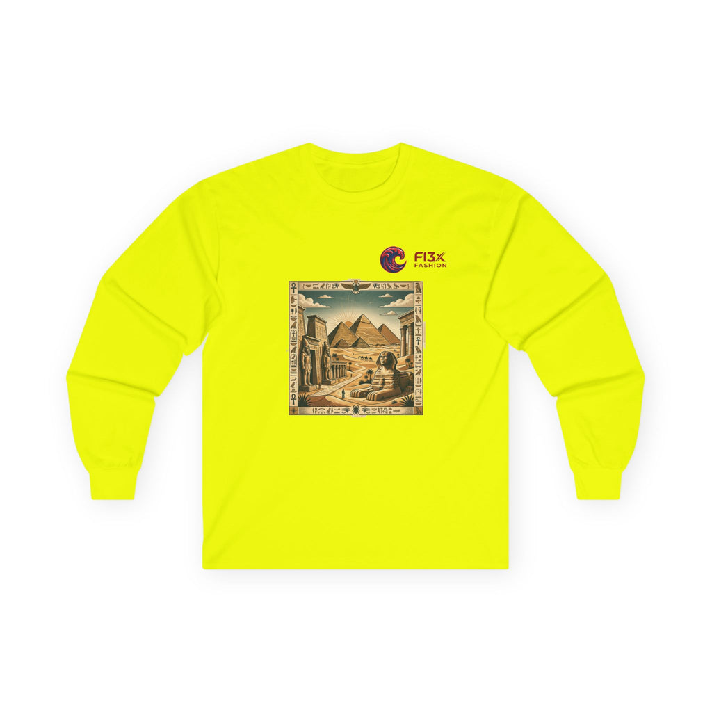 Egyptian Pyramids Vintage Graphic Long Sleeve Tee