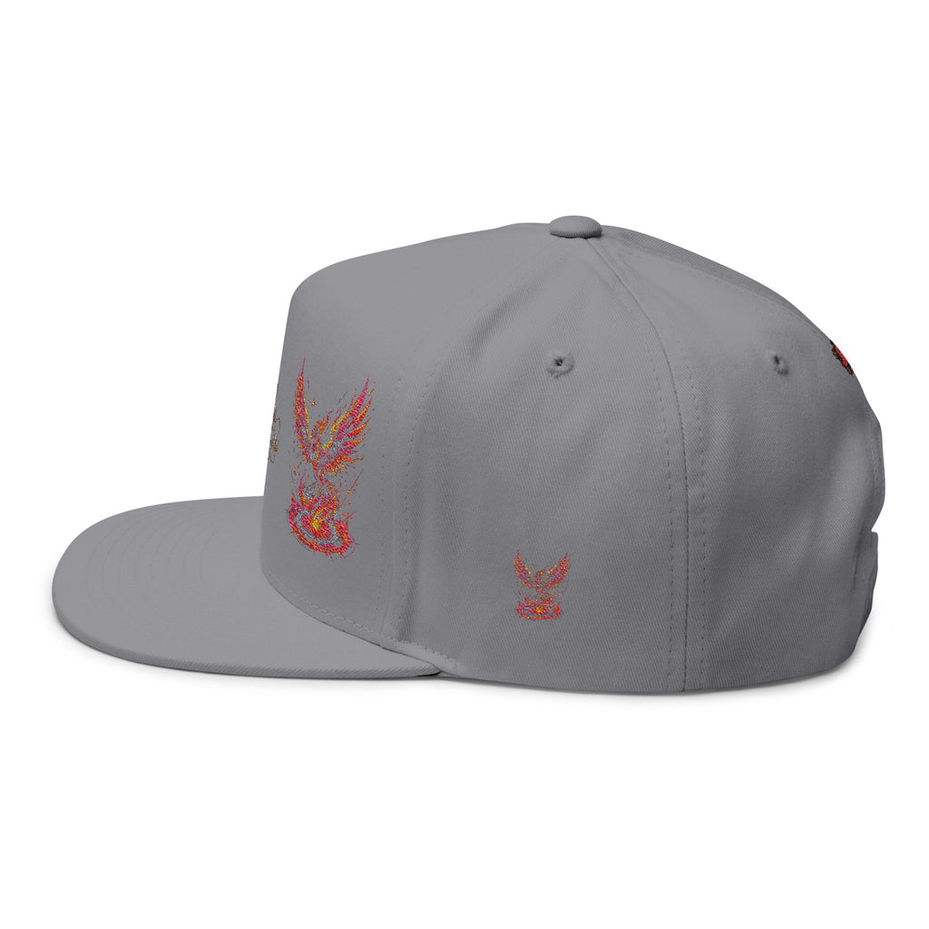Embroidered Phoenix Flat Bill Cap — F13X Fashion Streetwear Snapback