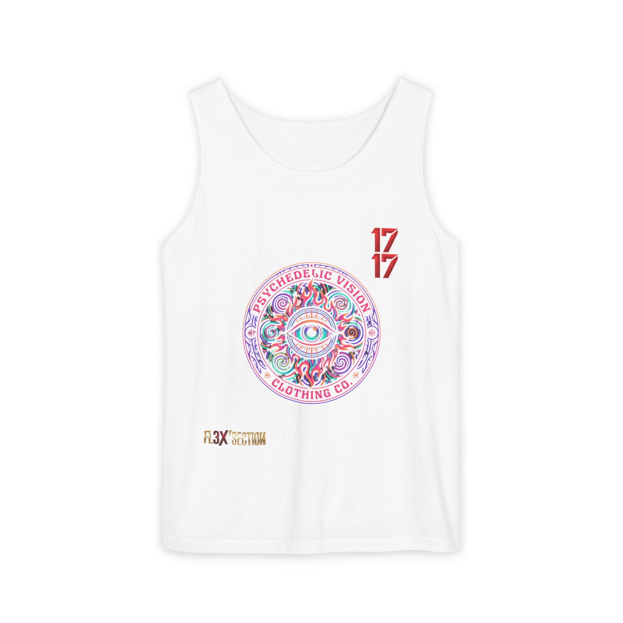 Psychedelic Vision Tank Top — Retro Eye Mandala Graphic