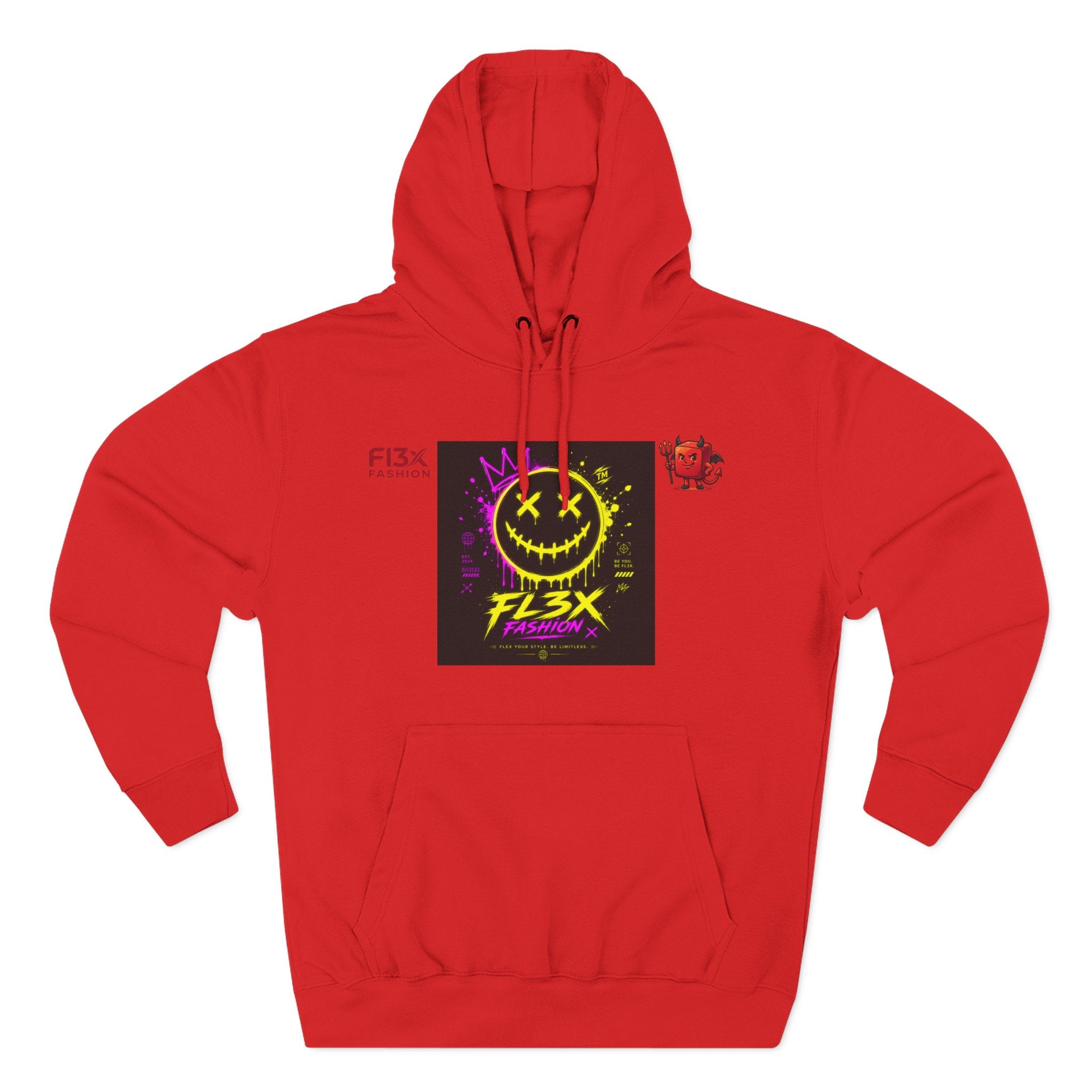 Smiley Neon Graphic Hoodie — FL3X Fashion Streetwear