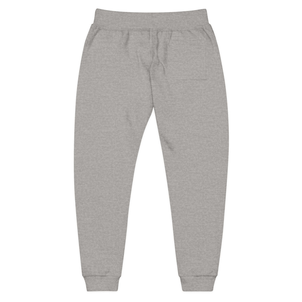 Embroidered Drip Horror Sweatpants — White Fleece Joggers