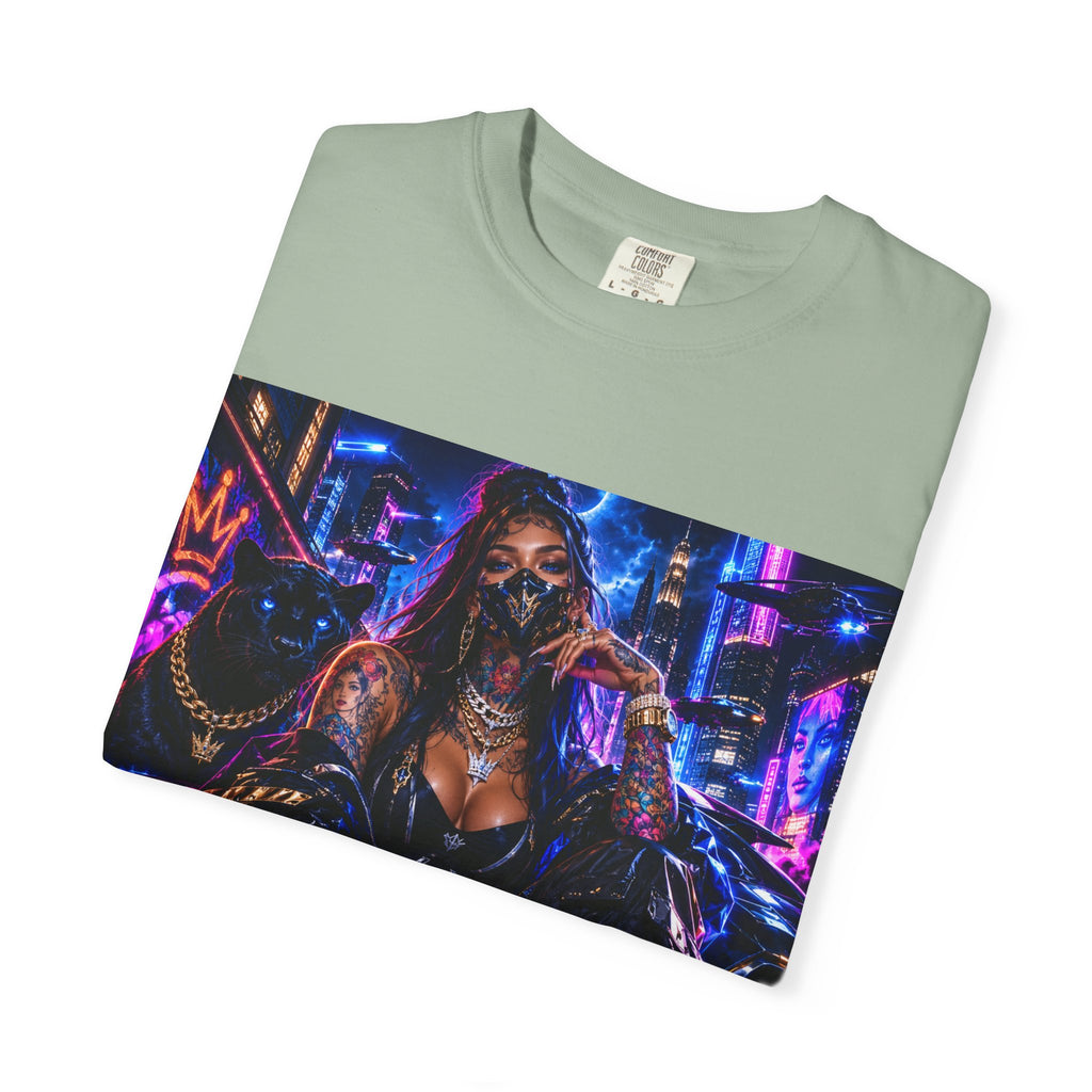 Cyberpunk Streetwear T-Shirt — "Fl3x Fashion Omertà" Graphic