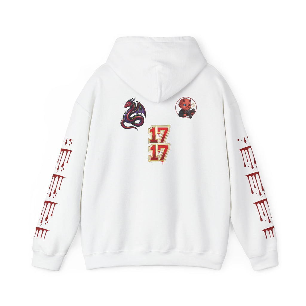 Hoodie — Gothic 1717 Dripping Symbols Pullover