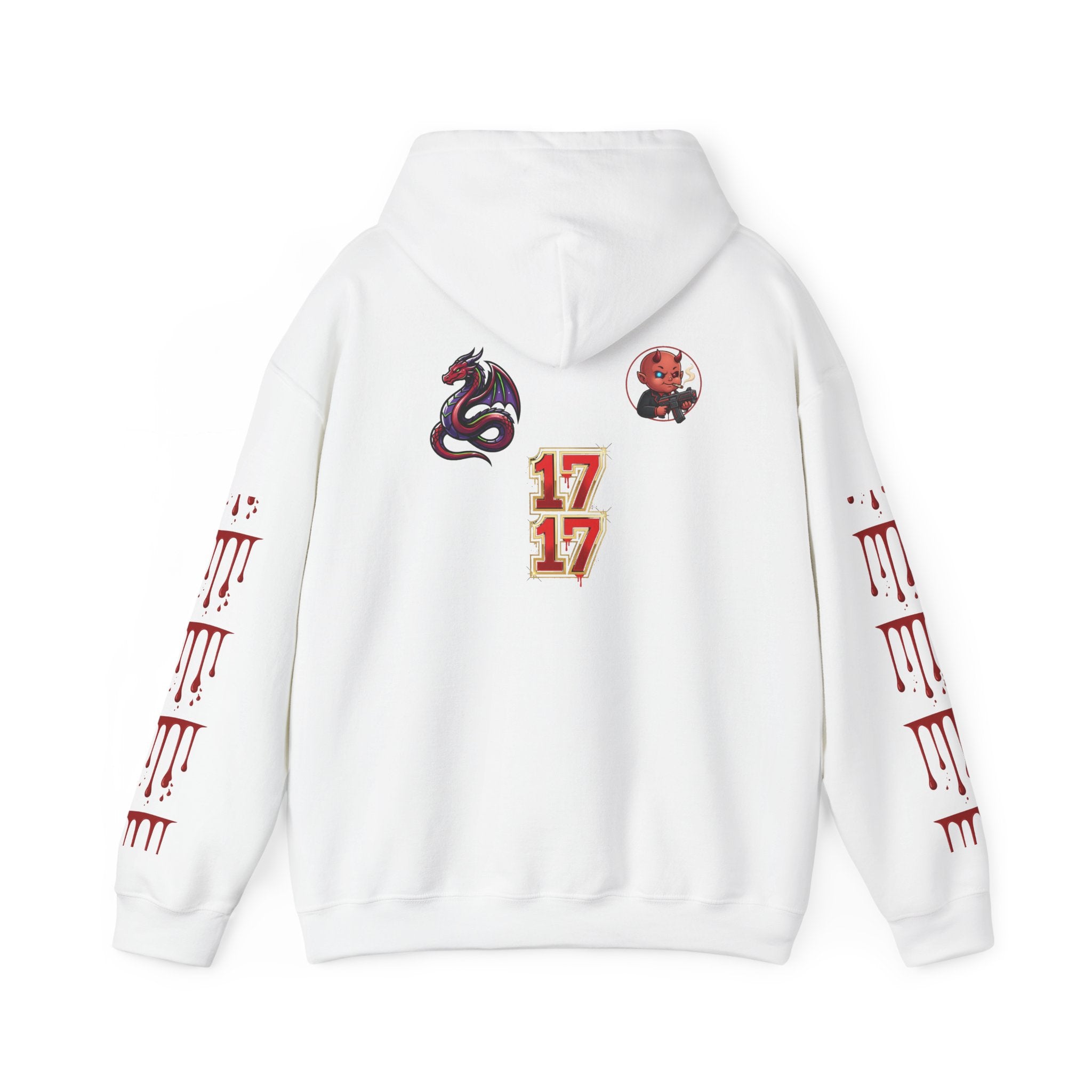 Hoodie — Gothic 1717 Dripping Symbols Pullover