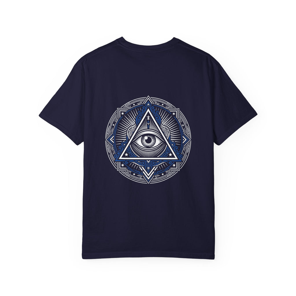 T-Shirt — Blue Geometric Mandala Bandana Graphic