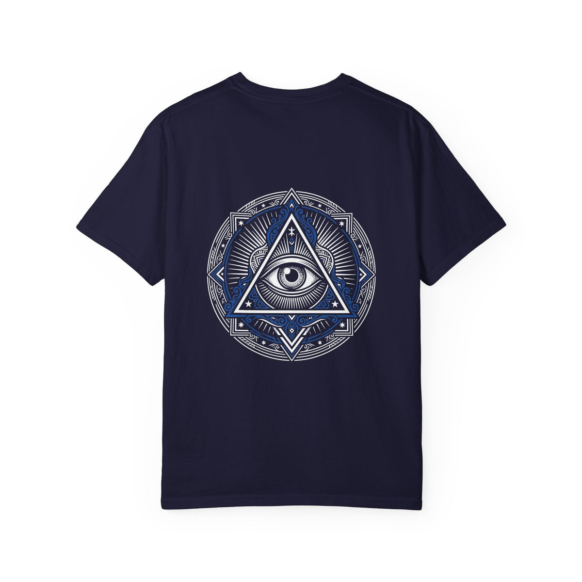T-Shirt — Blue Geometric Mandala Bandana Graphic