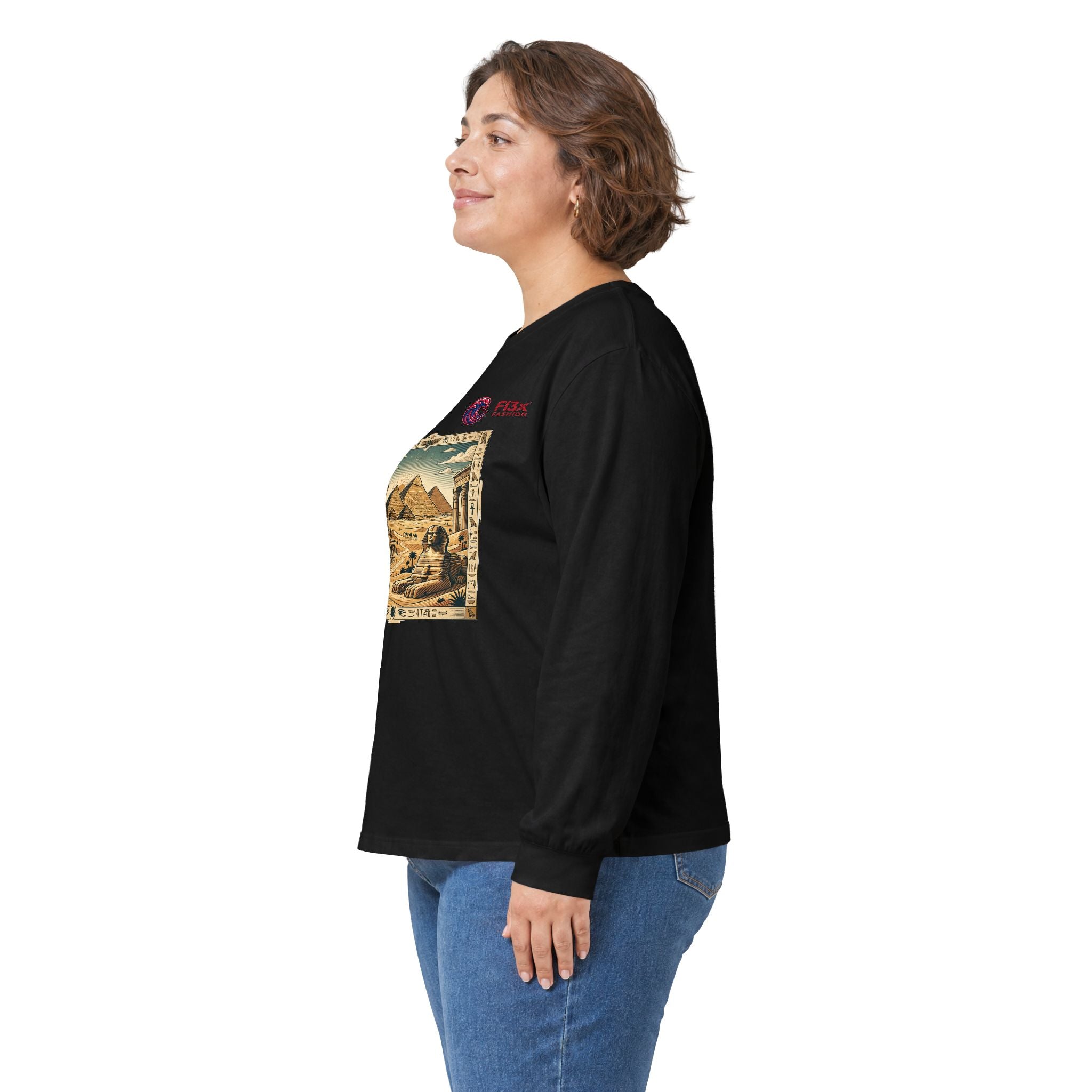 Egyptian Pyramids Vintage Graphic Long Sleeve Tee
