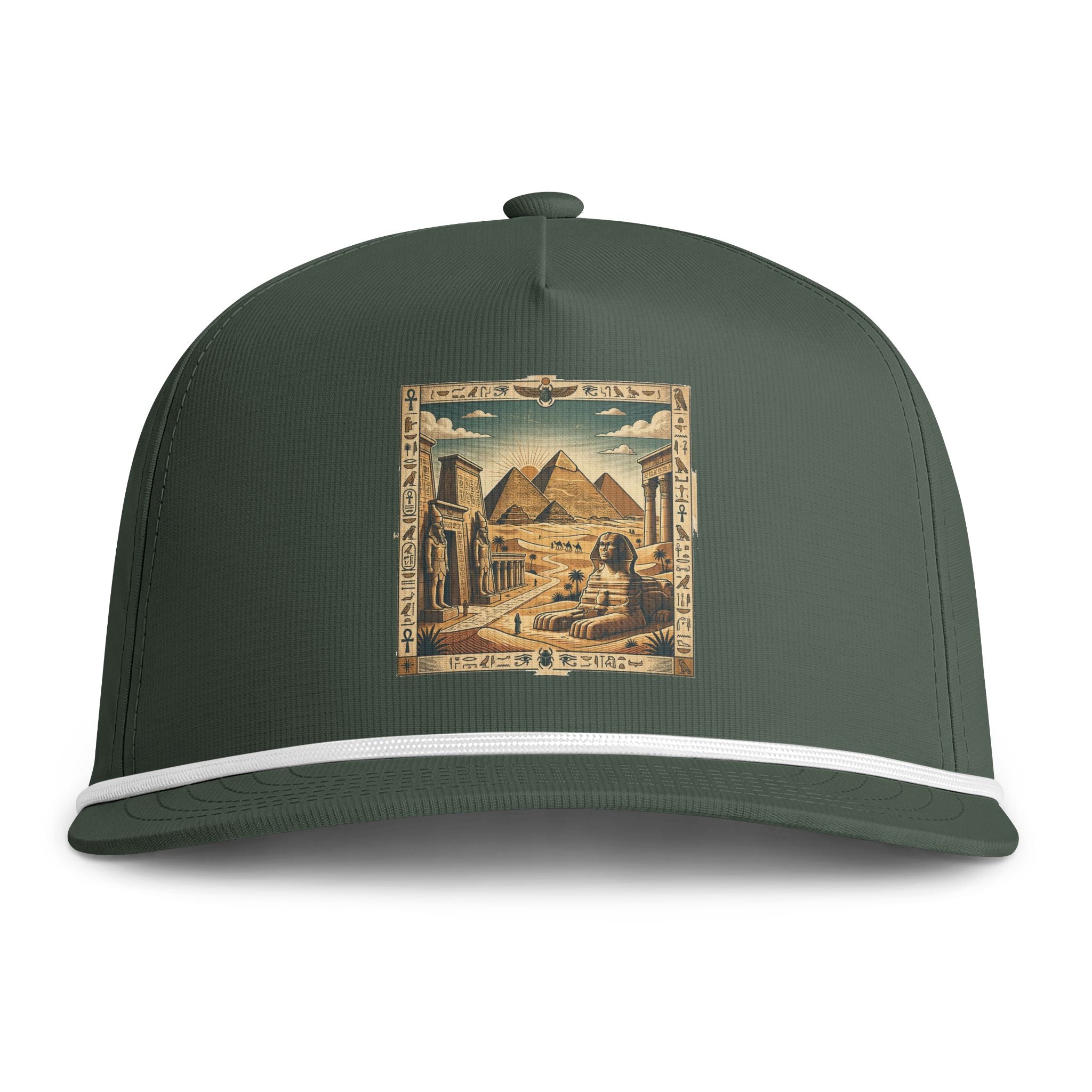 Trucker Hat — Vintage Egyptian Pyramids Sunwashed Rope Cap