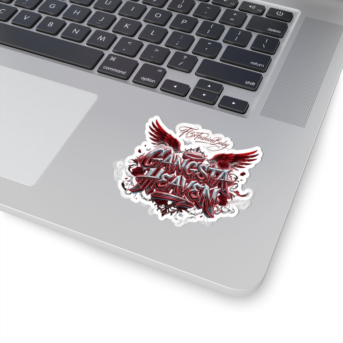 Gangsta Heaven Kiss-Cut Sticker — Red Winged Street Art Decal