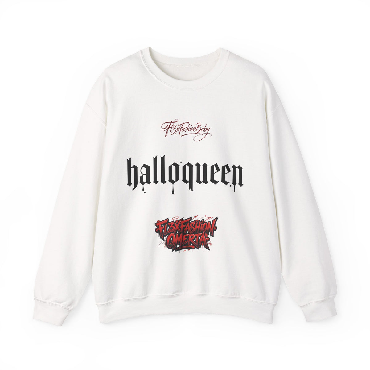 Halloqueen Graphic Sweatshirt — Gothic Halloween Crewneck
