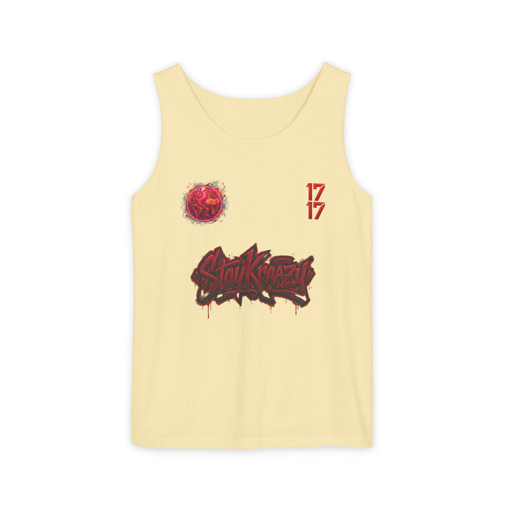 Red Planet Graphic Tank Top — '17/17' Streetwear Planet Design