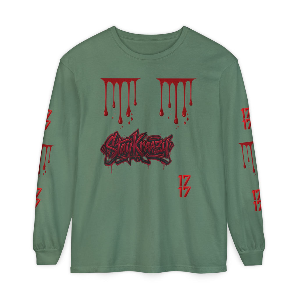 Blood Drip Graphic Long Sleeve Tee