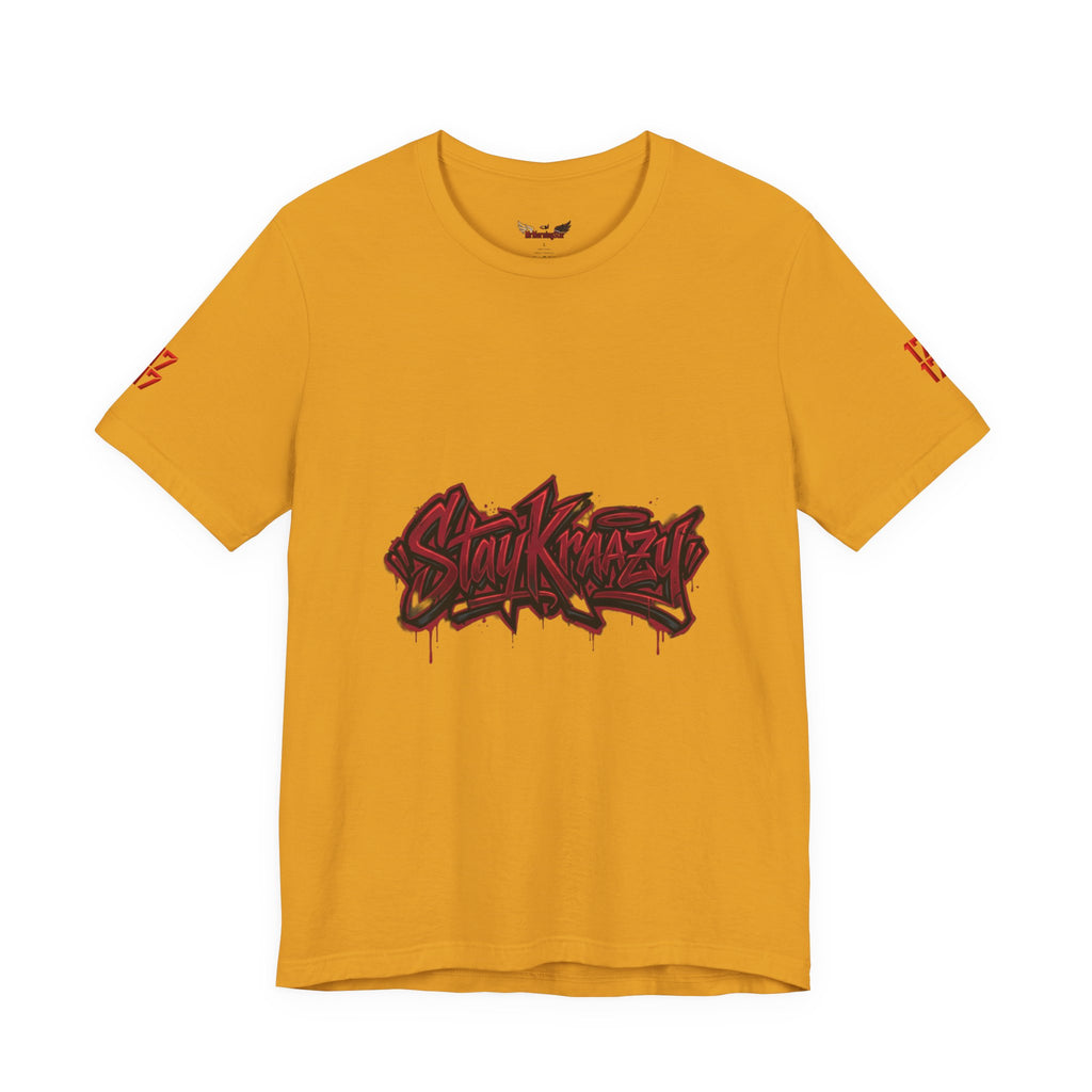 Stay Krazi Graffiti Tee — Red 17 Streetwear T‑Shirt