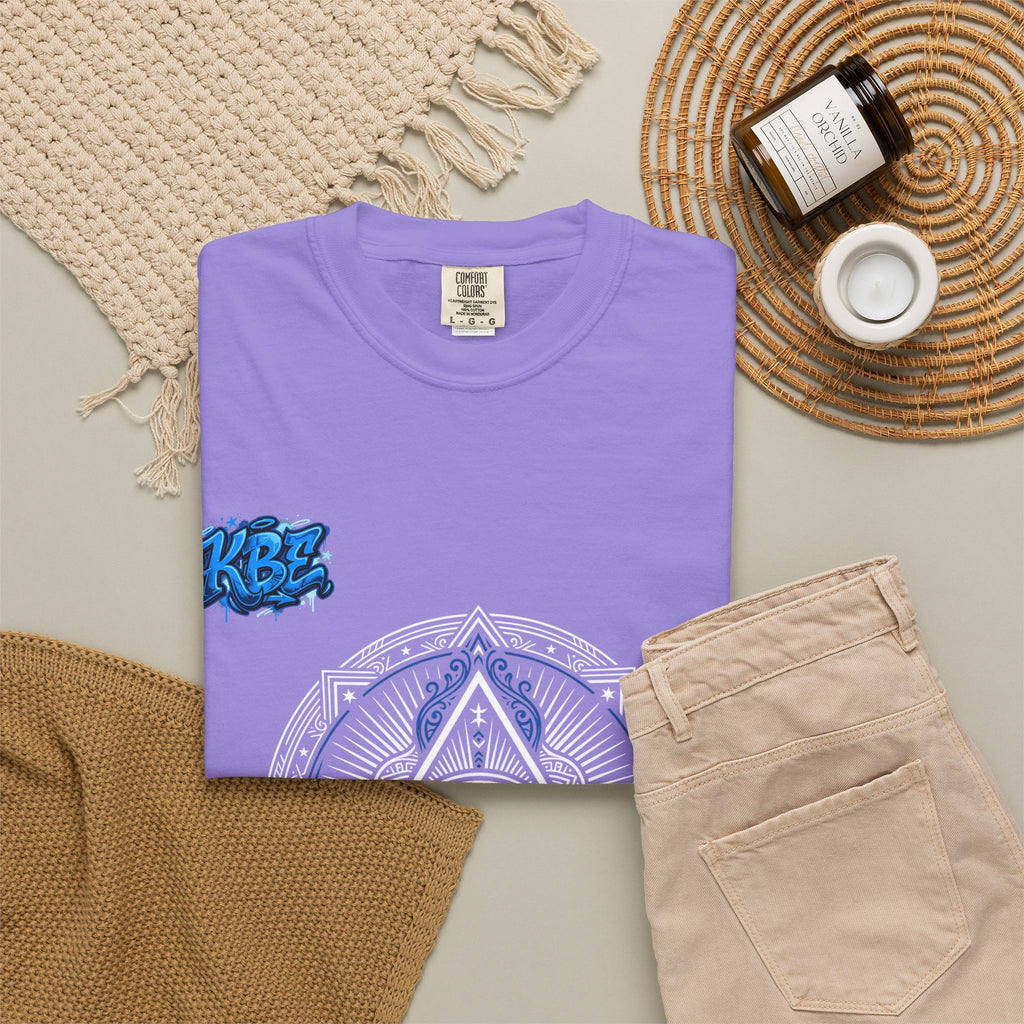 T-Shirt — Blue Geometric Mandala Bandana Graphic