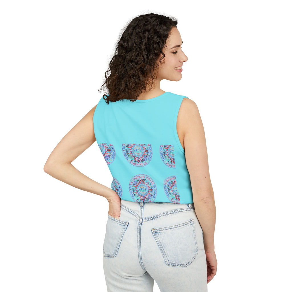 Psychedelic Vision Tank Top — Retro Eye Mandala Graphic
