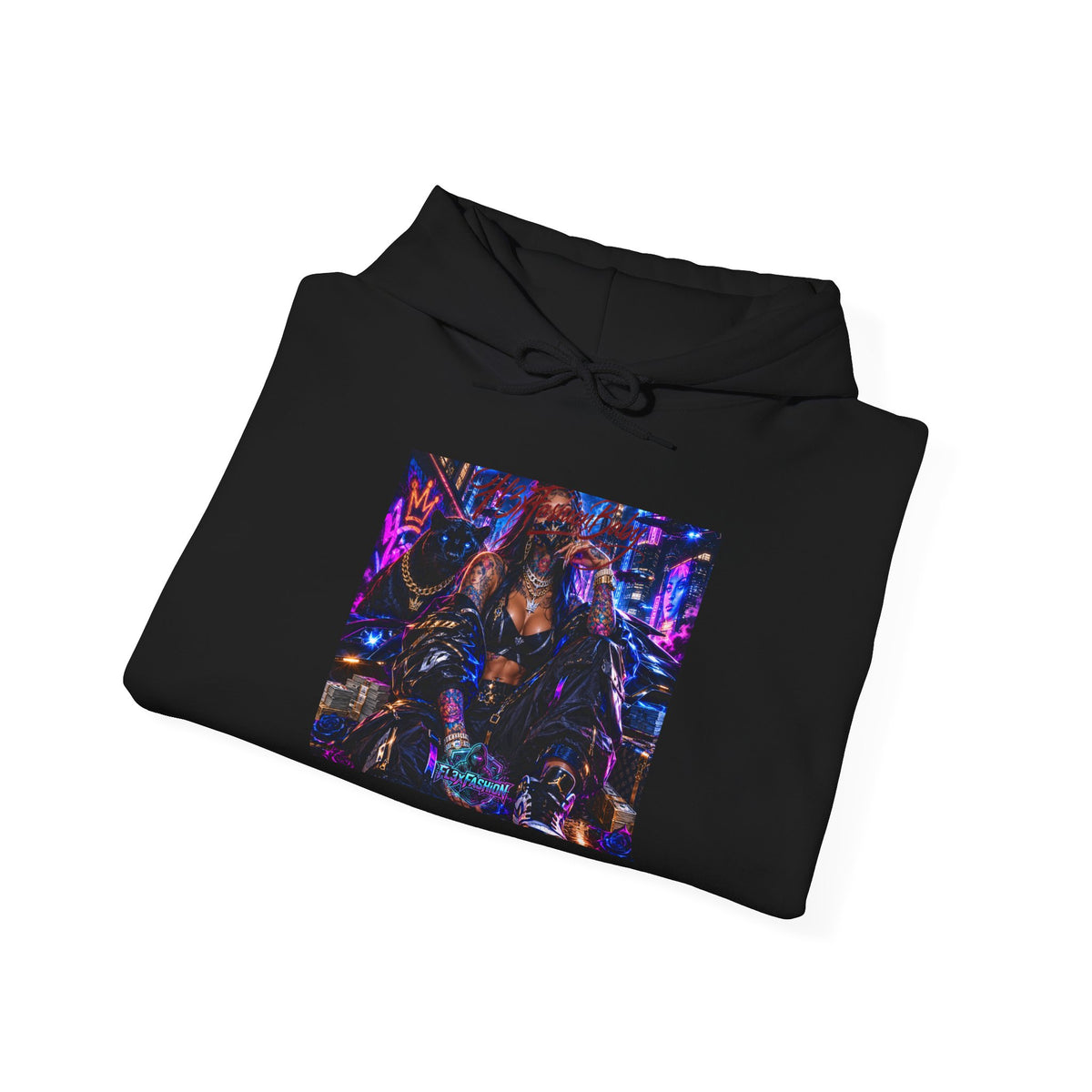 Cyberpunk Night Hoodie – Neon City Graphic Pullover