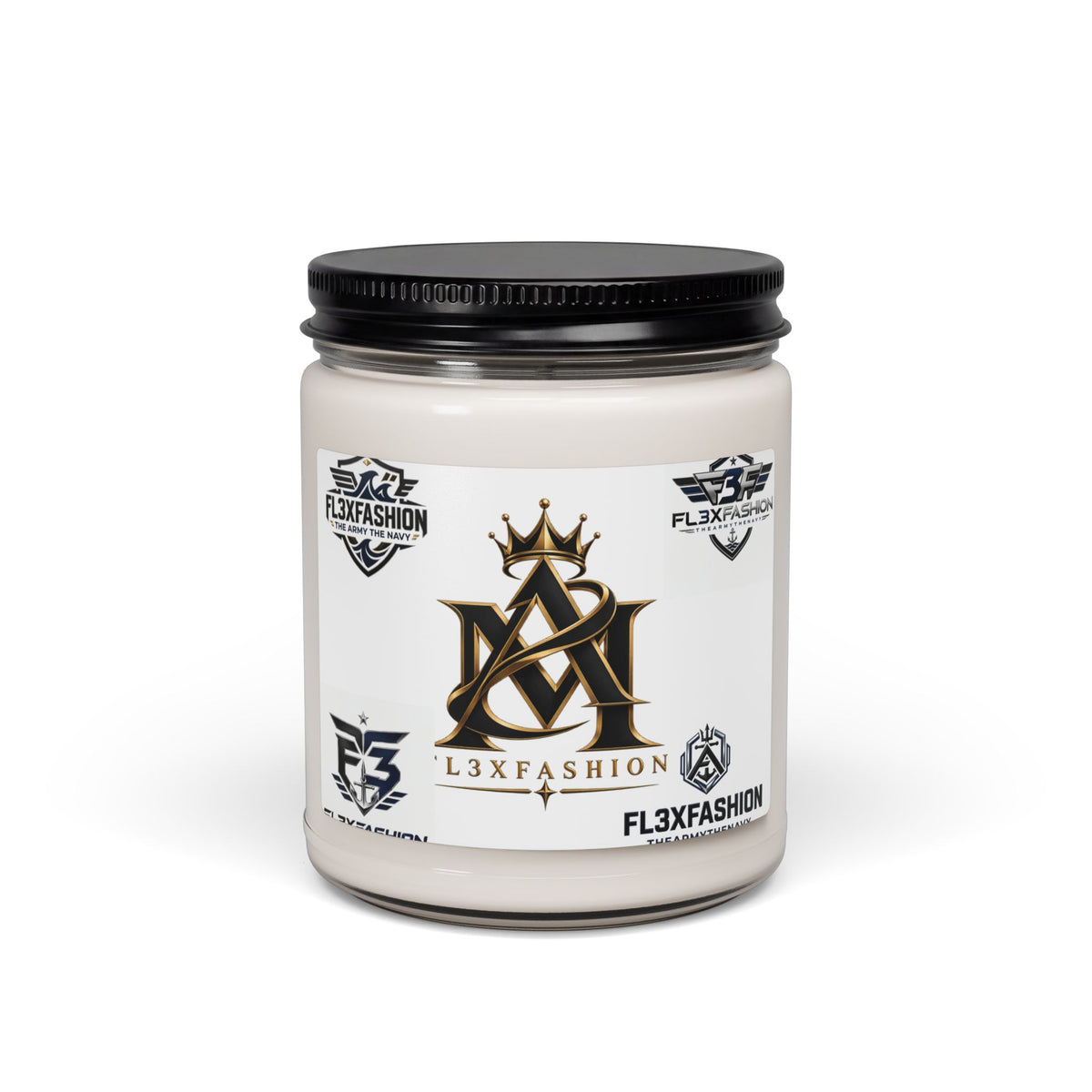 L3XFashion Logo Scented Soy Candle — 9 oz Branded Jar