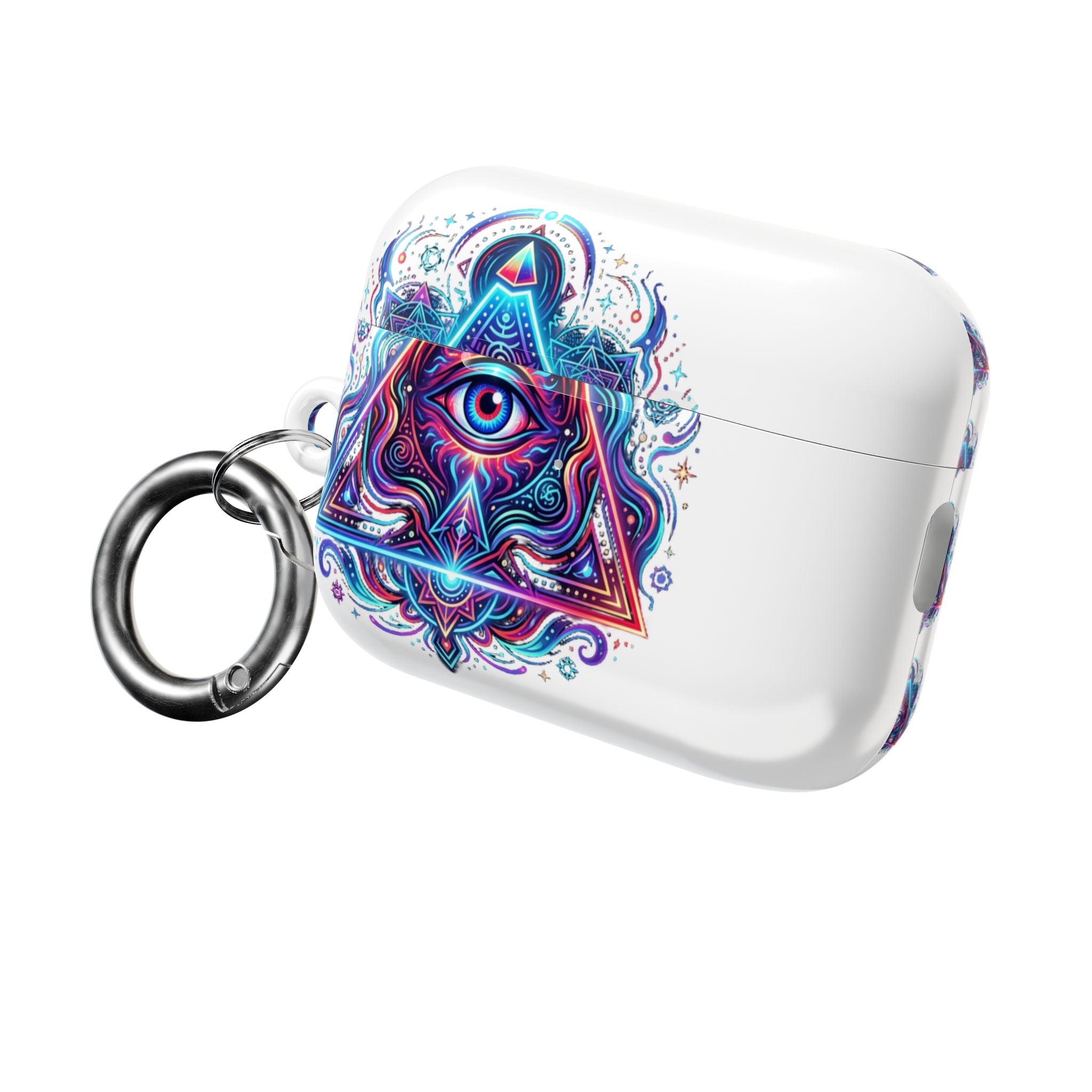 Psychedelic Third Eye AirPod Case — Vibrant Mystic Triangle Design