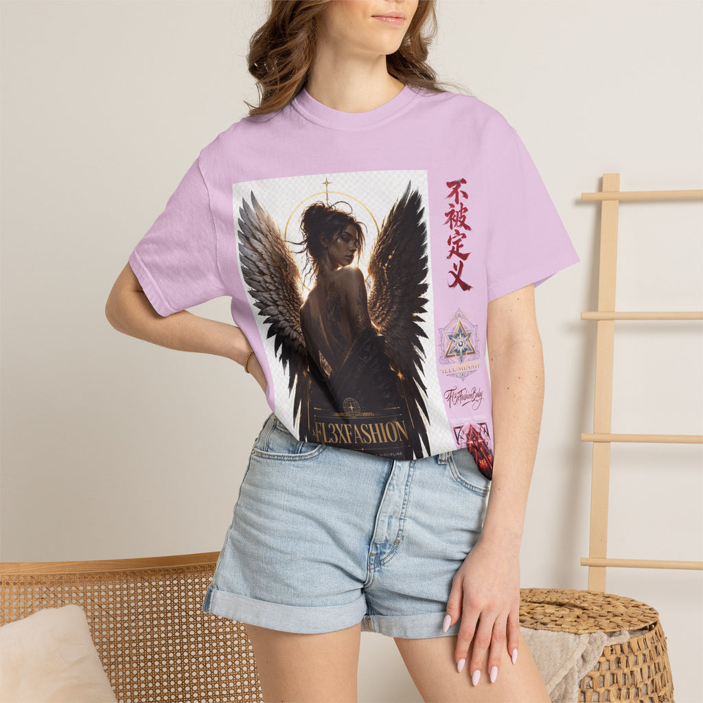 Angel Wings Graphic Tee — "FL3XFASHION" Gothic Streetwear T-Shirt