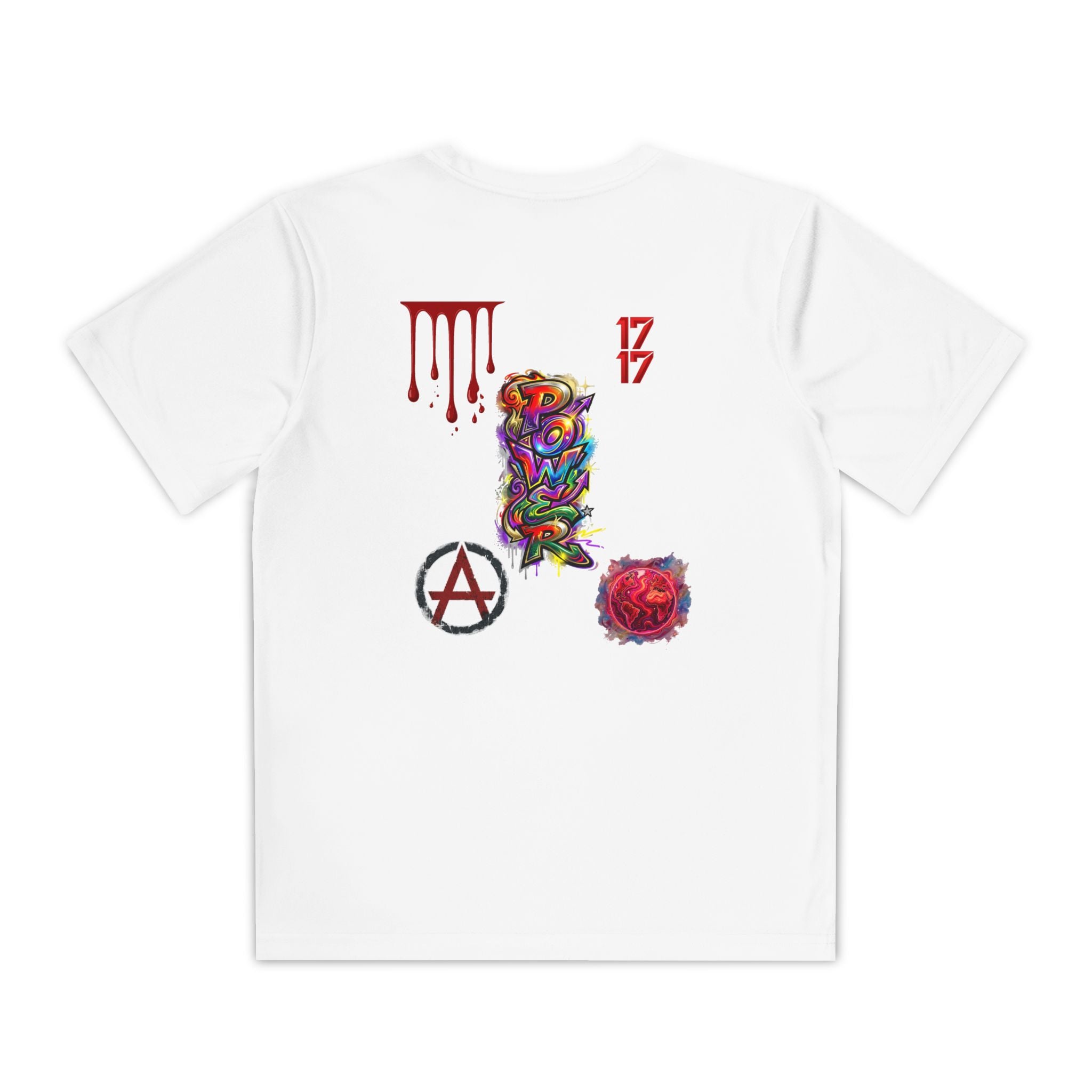 Youth Competitor Tee — Colorful Graffiti Anarchy Graphic T-Shirt