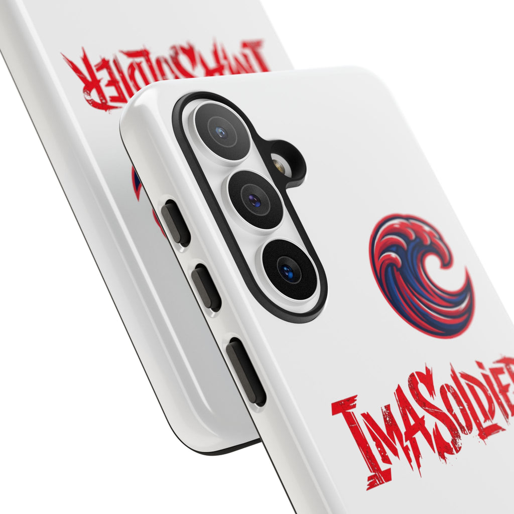 Phone Case — 'ImaSoldier' Red Wave Protective Hard Case
