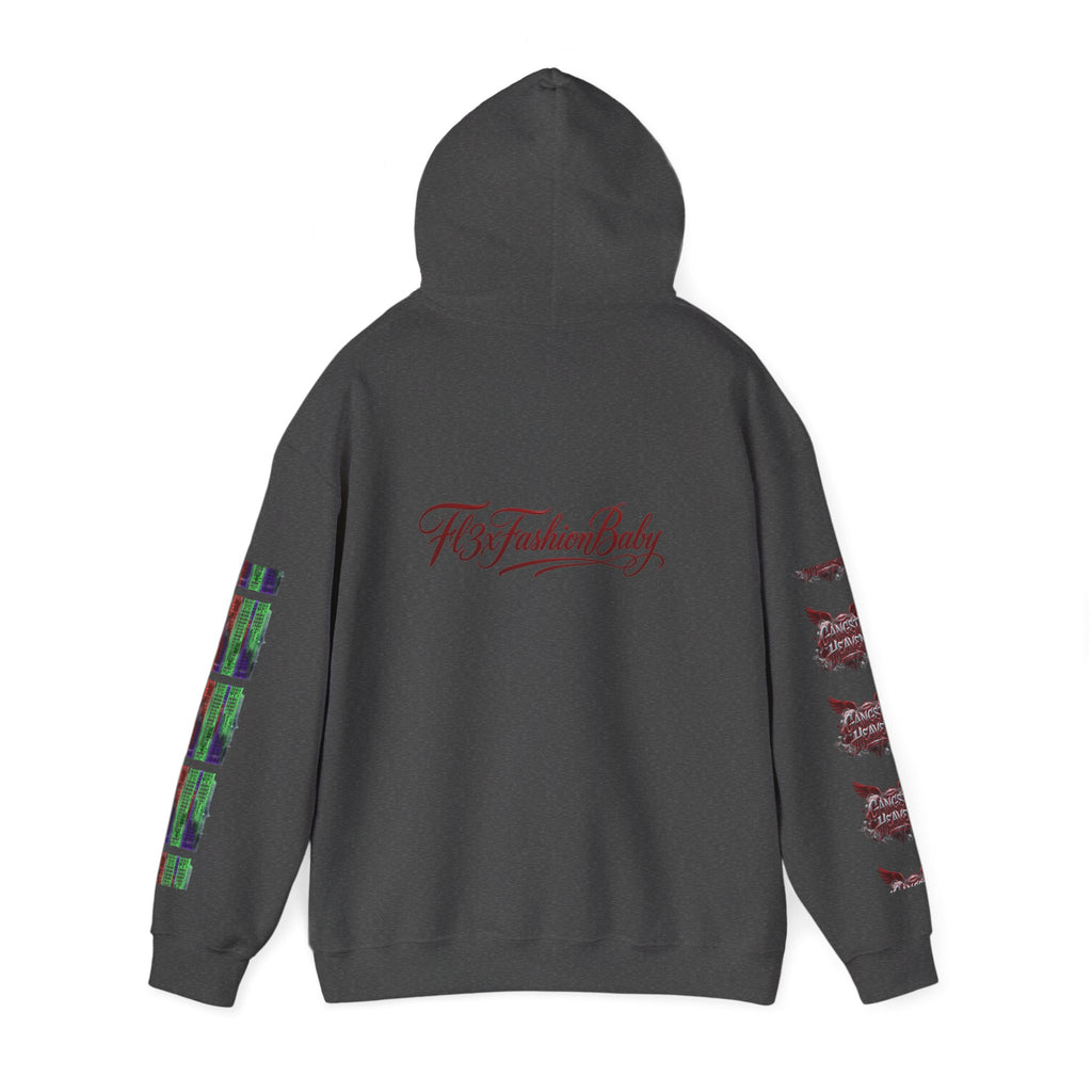 Midnight Run Hoodie — Graphic Streetwear Pullover with Sleeve Prints